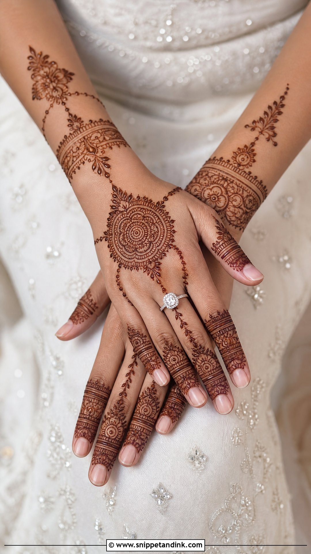 Half Bridal Mehndi Design For Engagement - Snippet and Ink - 25 Half Bridal Mehndi Designs