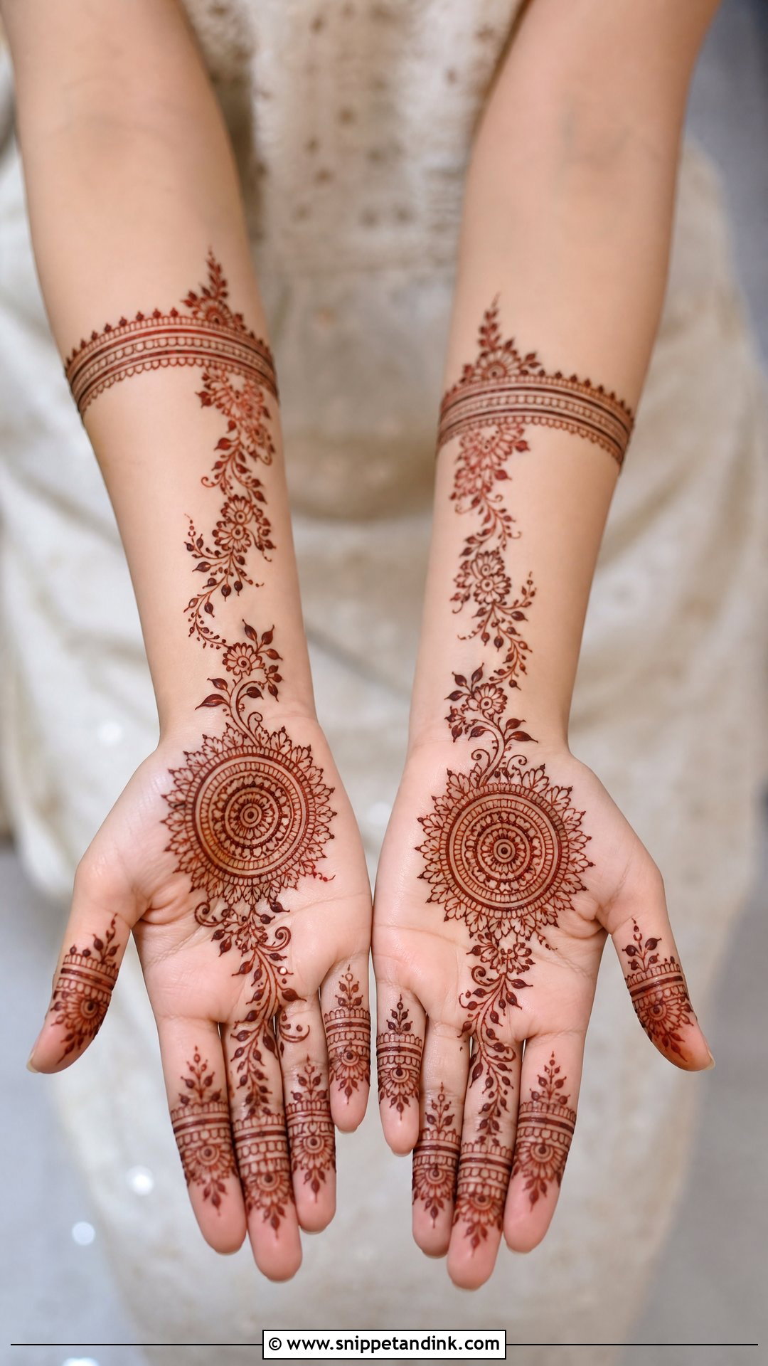Half Bridal Mehndi Design For Small Hands - Snippet and Ink - 25 Half Bridal Mehndi Designs