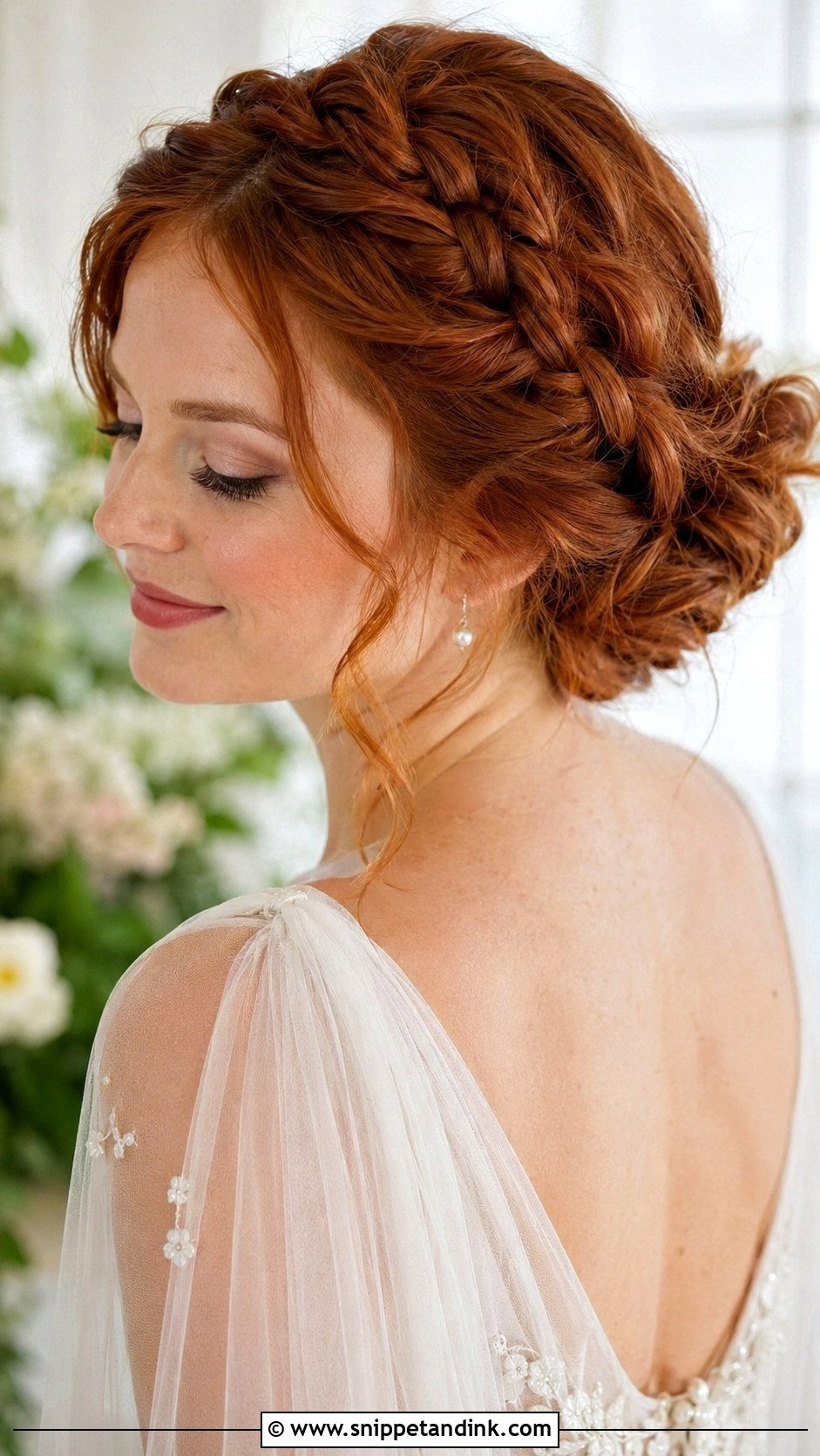Half Crown Braid Updo For Thick Hair - Snippet and Ink - 15 Thick Hair Updo Wedding Ideas