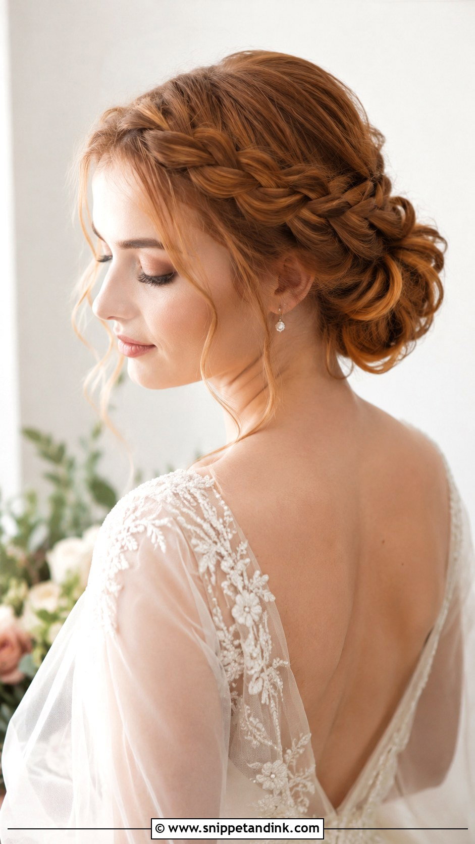 Half Crown Braid Wedding Updo For Long Hair - Snippet and Ink - 15 Up Do for Long Hair Wedding Ideas