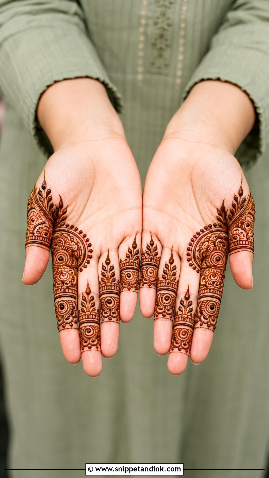 Half Fingers Mehndi Design - Snippet and Ink - 35 Fingers Mehndi Design Ideas