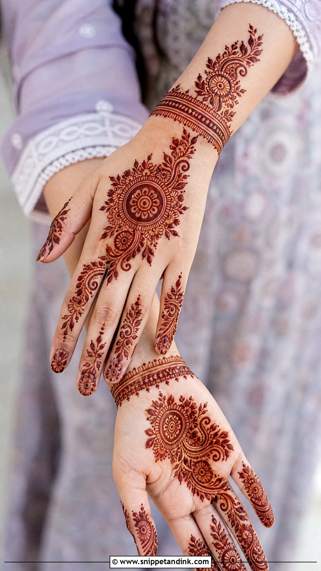 Half Hand Bridal Mehndi Design - Snippet and Ink - 25 Bridal Hand Mandhi Mehndi Design Ideas