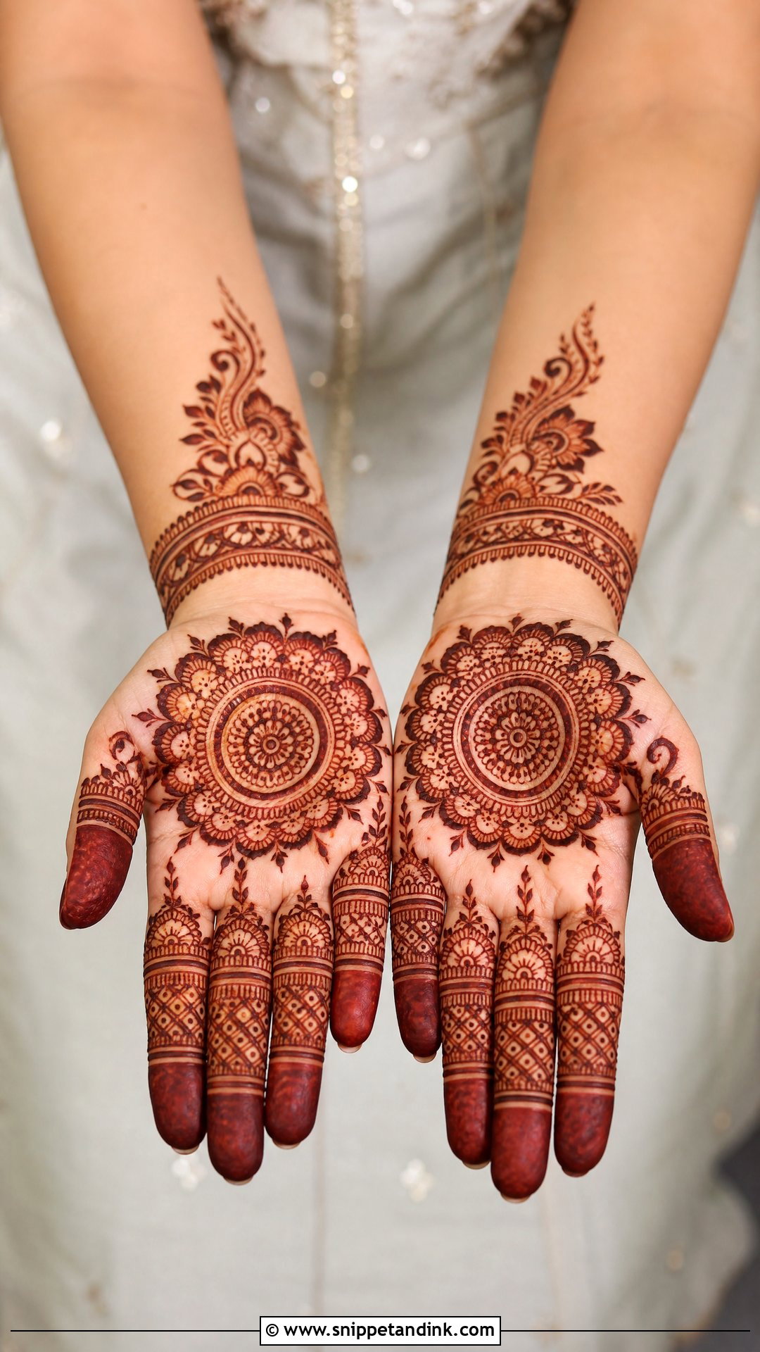 Half Hand Bridal Mehndi Design - Snippet and Ink - 30 Mehndi Design for Bride Ideas
