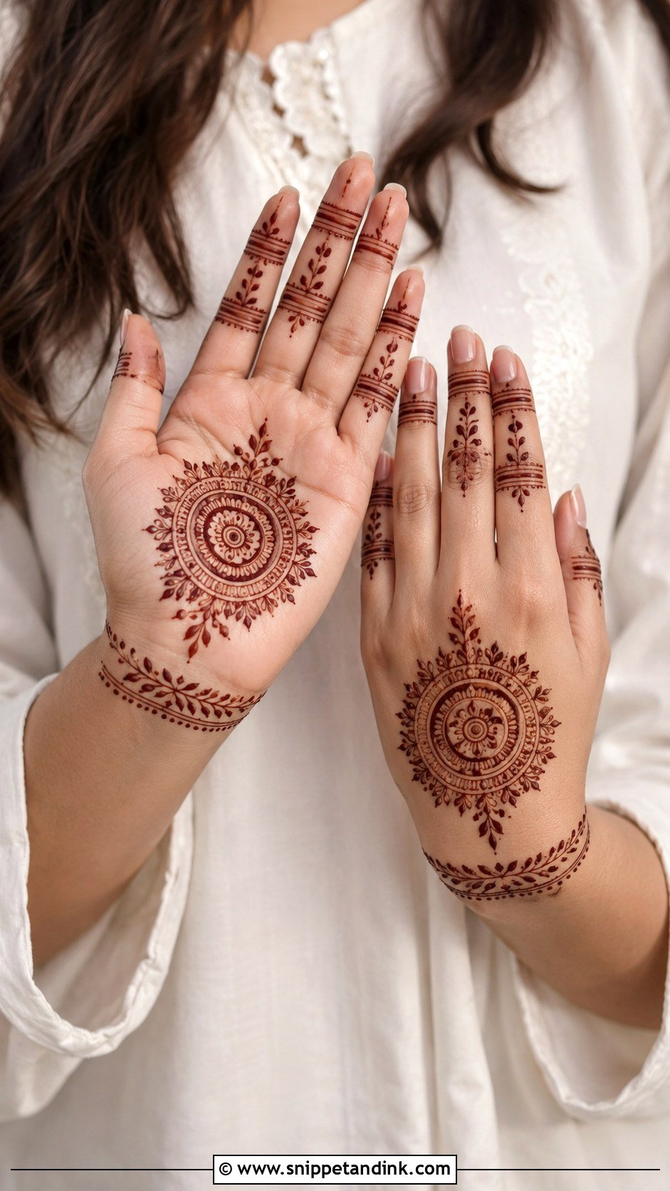 Half Hand Circle Mehndi Design - Snippet and Ink - 35 Circle Mehndi Designs