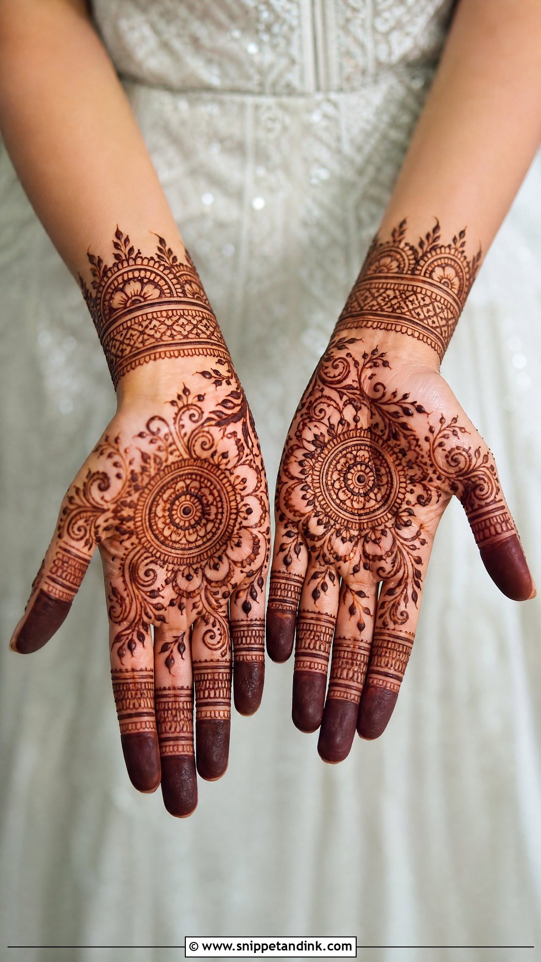 Half Hand Engagement Mehndi Design - Snippet and Ink - 30 Mehndi Designs for Engagement Brides