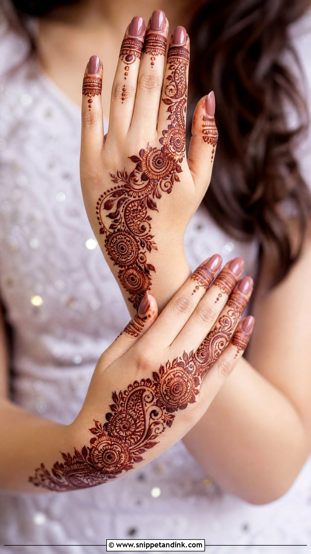 Half Hand Engagement Mehndi Design - Snippet and Ink - 20 Latest Mehndi Designs for Engagement
