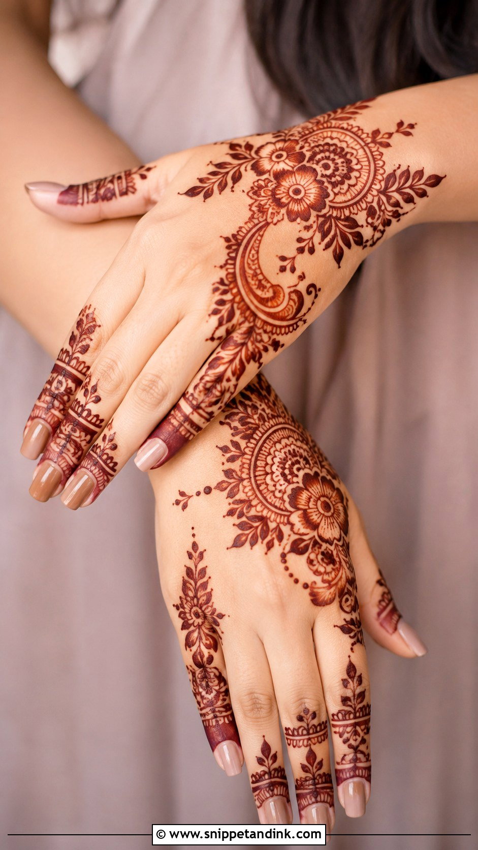 Half Hand Fancy Mehndi Design - Snippet and Ink - 35 Fancy Mehndi Designs