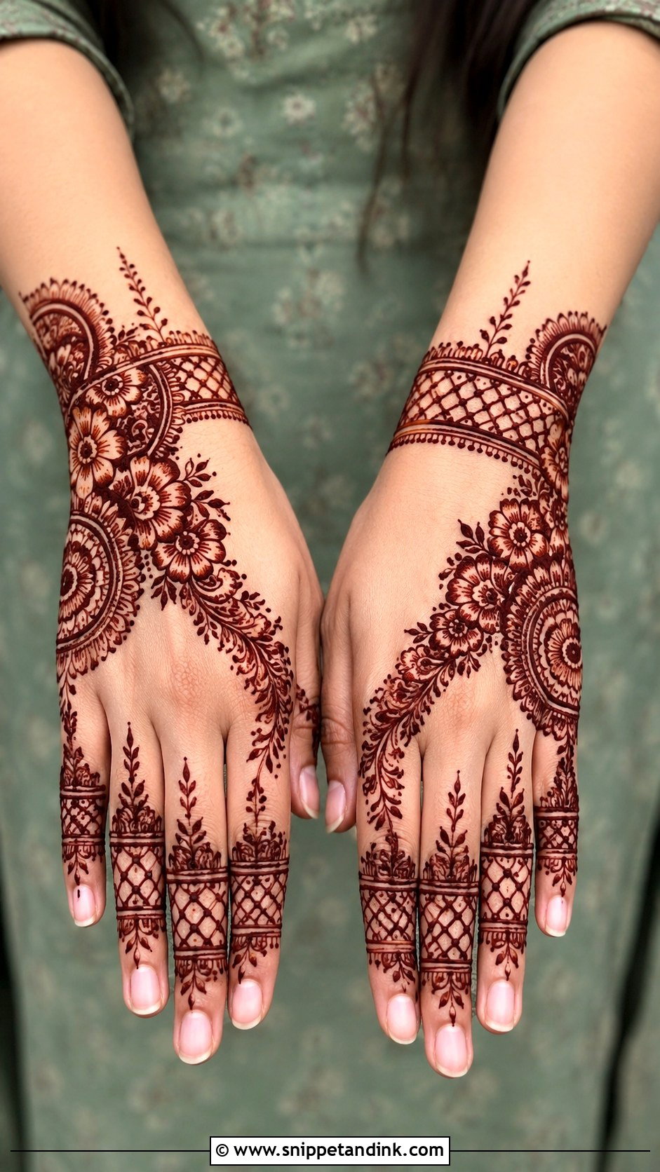 Half Hand Mehndi Design - Snippet and Ink - 35 New Style Mehndi Design Ideas