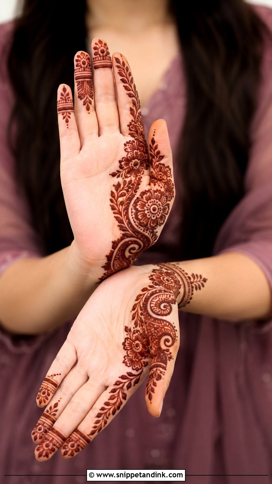 Half Hand Mehndi Design - Snippet and Ink - 35 Trending Mehndi Designs