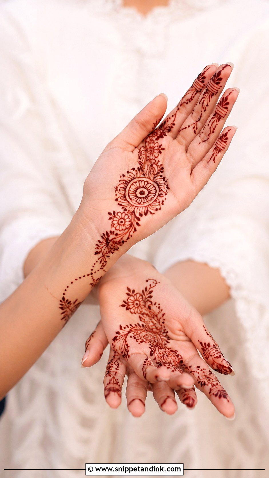 Half Hand Mehndi Design - Snippet and Ink - 30 New Trending Mehndi Designs
