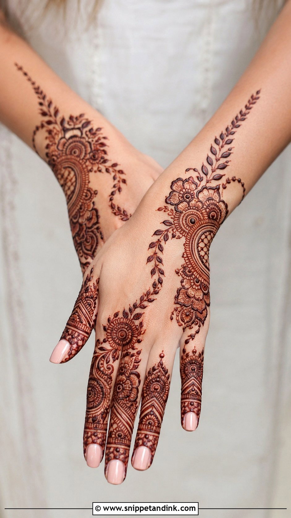 Half Hand Mehndi Design - Snippet and Ink - 35 Best Mehndi Designs