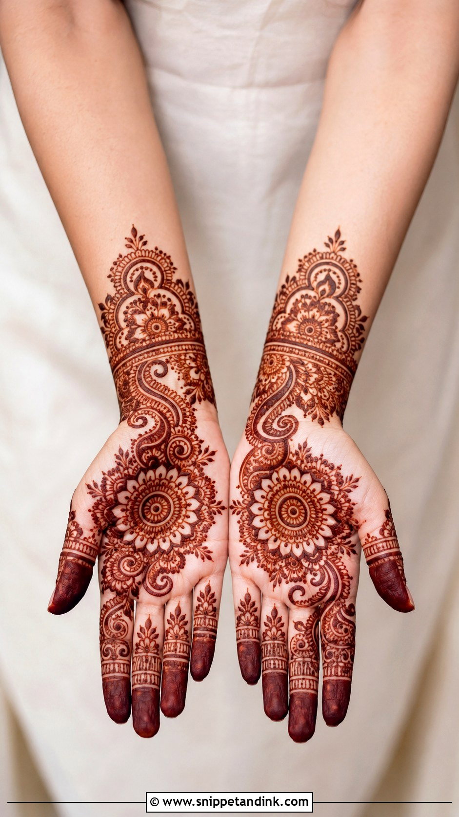 Half Hand Mehndi Design - Snippet and Ink - 35 Mehndi Art Designs