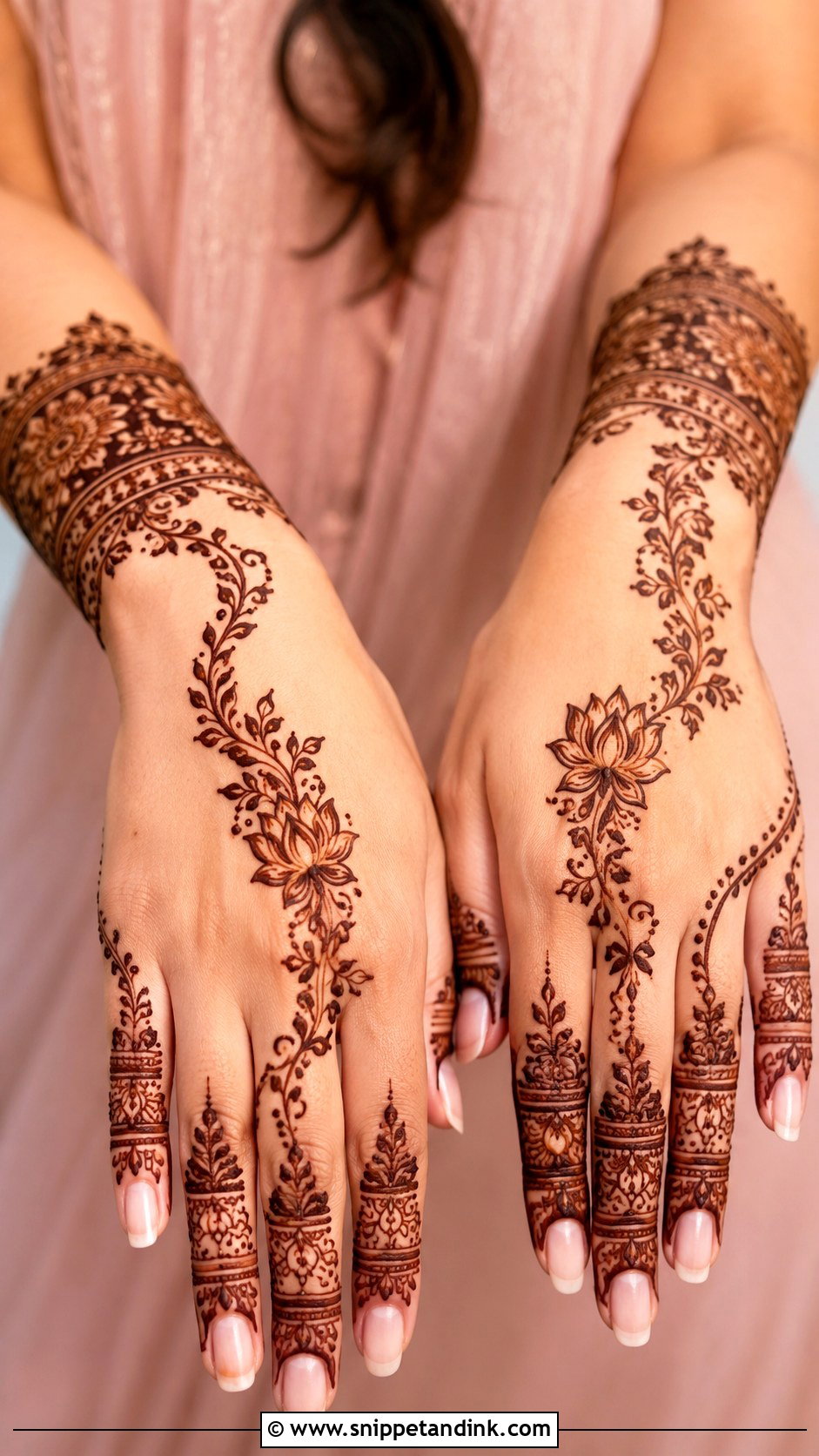 Half Hand Mehndi Design For Bridesmaid - Snippet and Ink - 35 Half Hand Mehndi Design Ideas