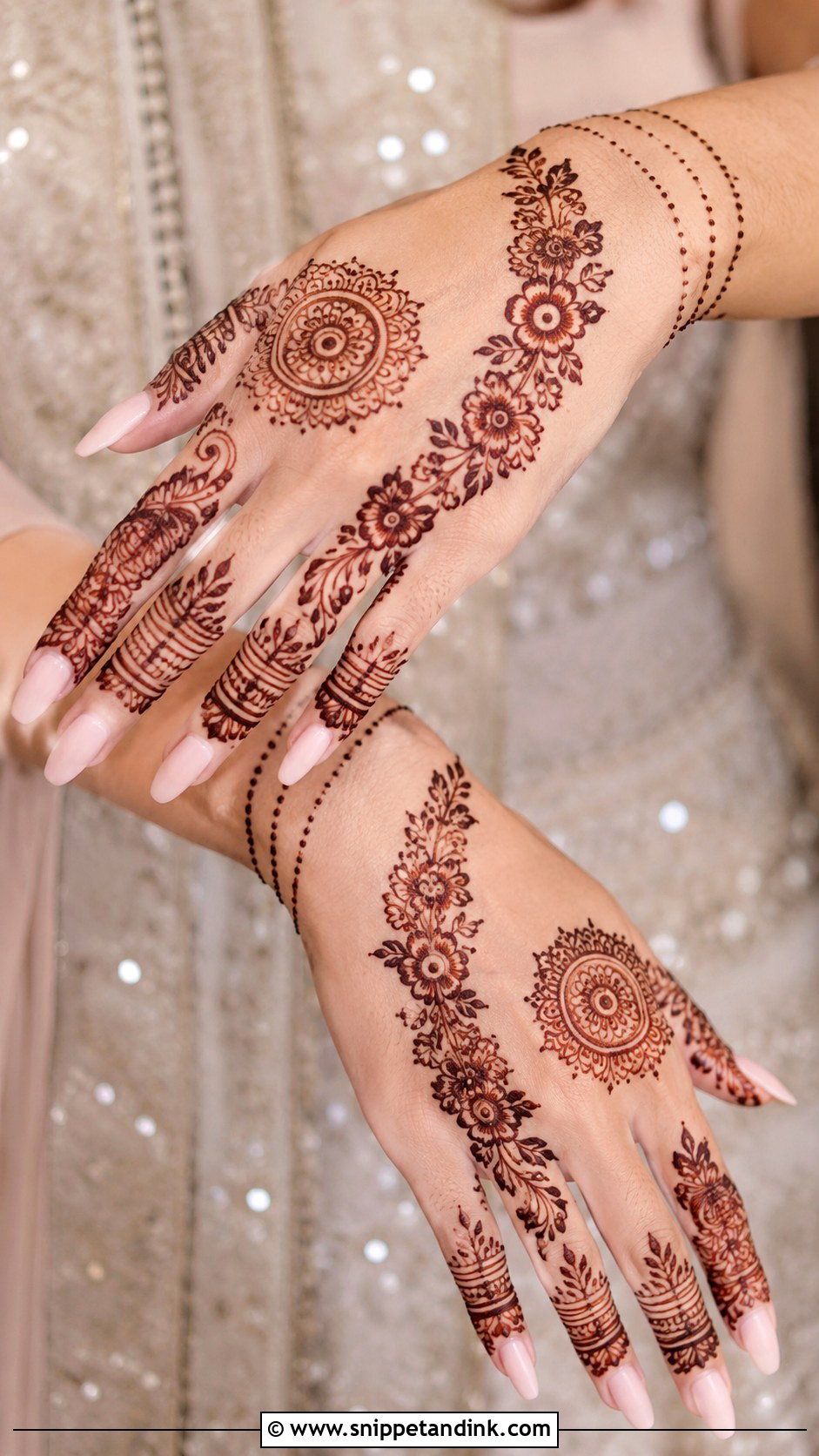 Half Hand Mehndi Design For Wedding Guest - Snippet and Ink - 35 Half Hand Mehndi Design Ideas