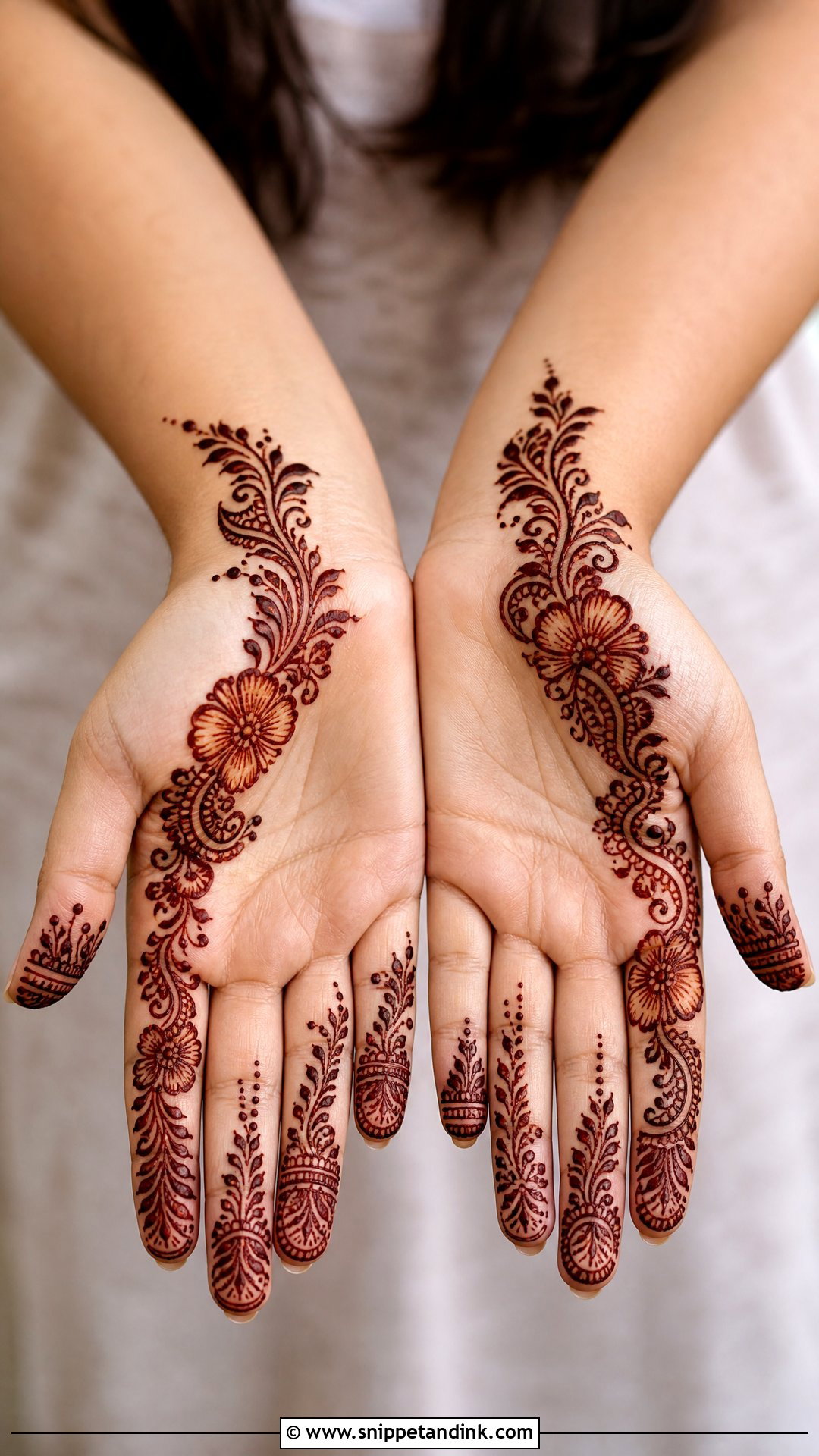Half Hand Normal Mehndi Design - Snippet and Ink - 30 Normal Mehndi Design Ideas