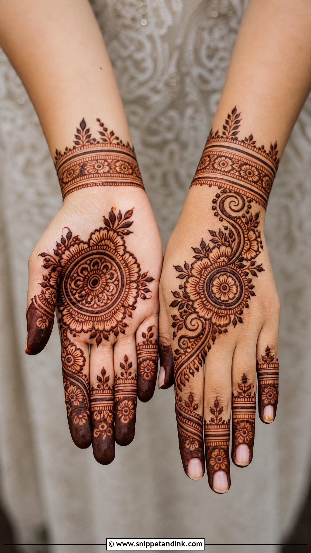 Half Hand Wedding Mehndi Design - Snippet and Ink - 20 Wedding Mehndi Design Ideas