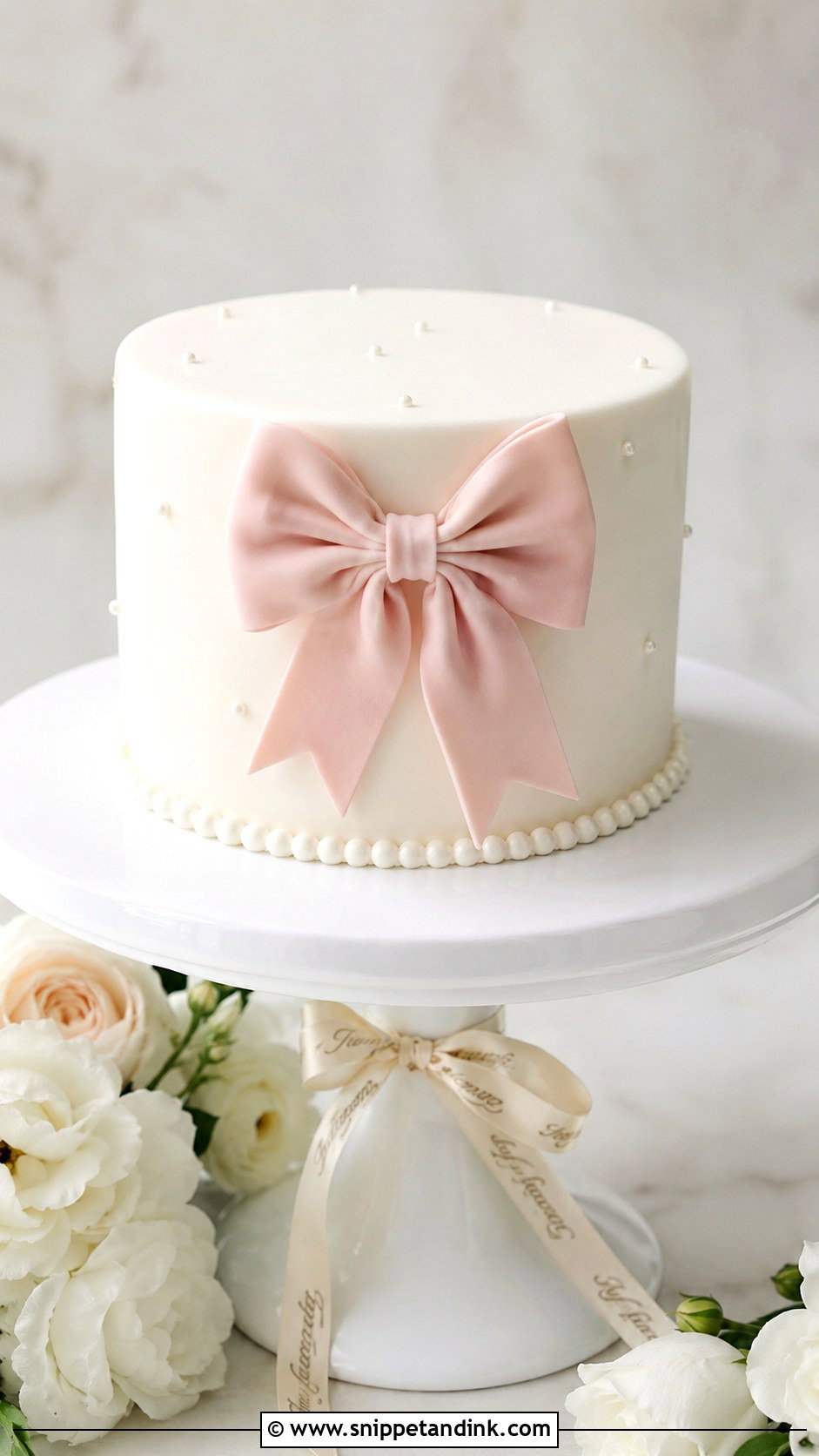 Half Kg Bow Wedding Cake - Snippet and Ink - 20 Half Kg Cake Designs for Wedding