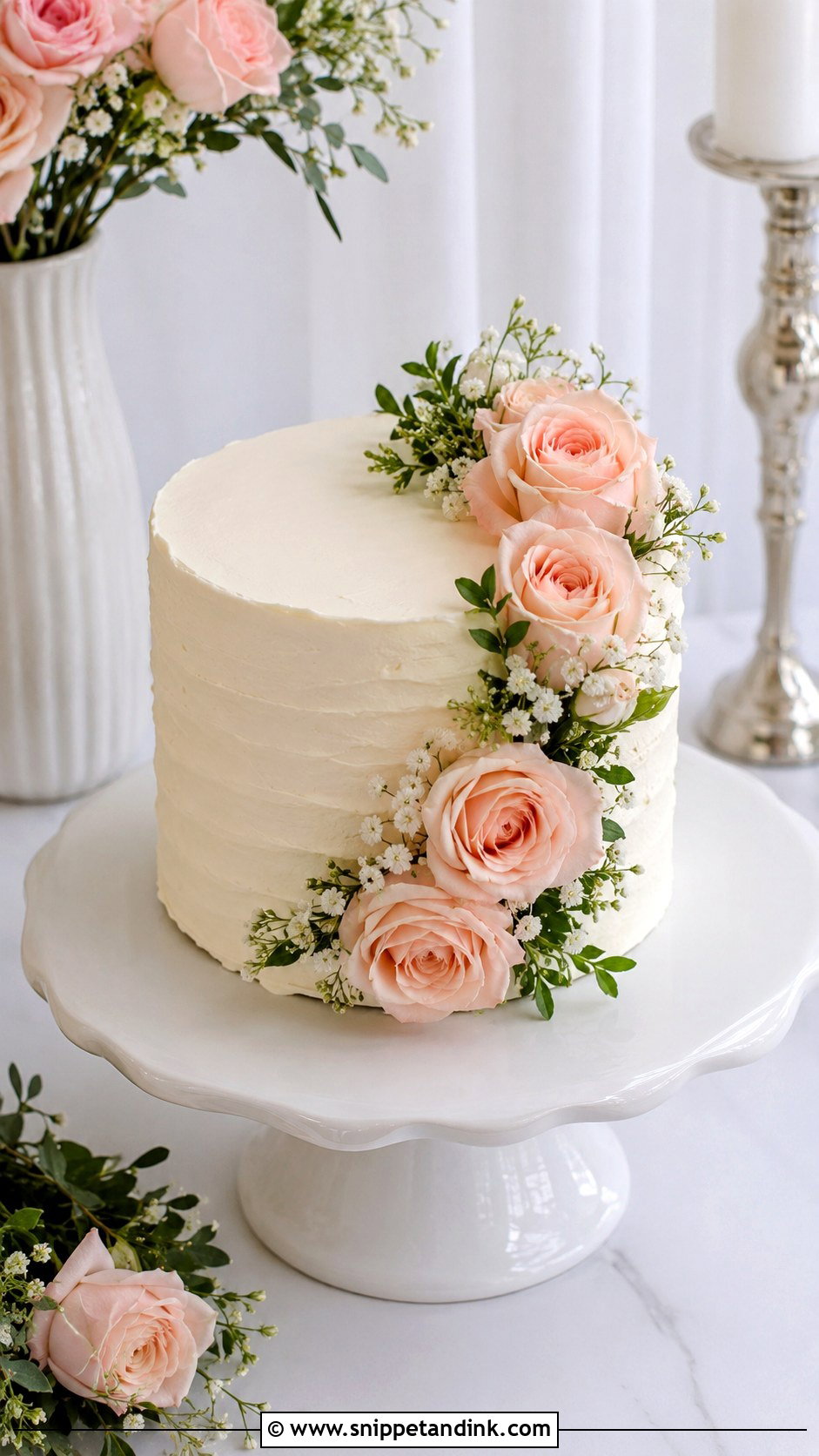 Half Kg Floral Wedding Cake - Snippet and Ink - 20 Half Kg Cake Designs for Wedding