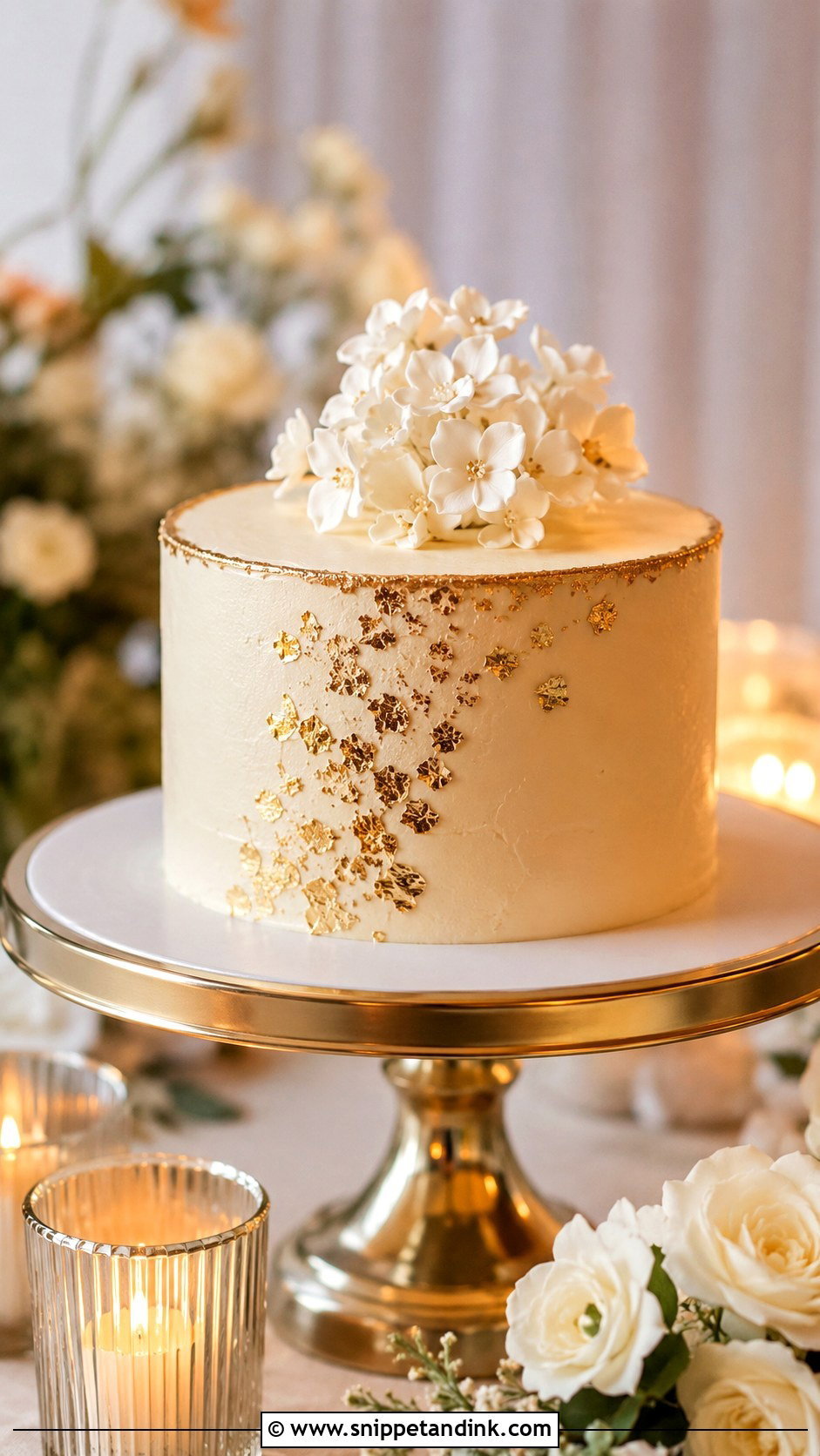 Half Kg Gold Wedding Cake - Snippet and Ink - 20 Half Kg Cake Designs for Wedding
