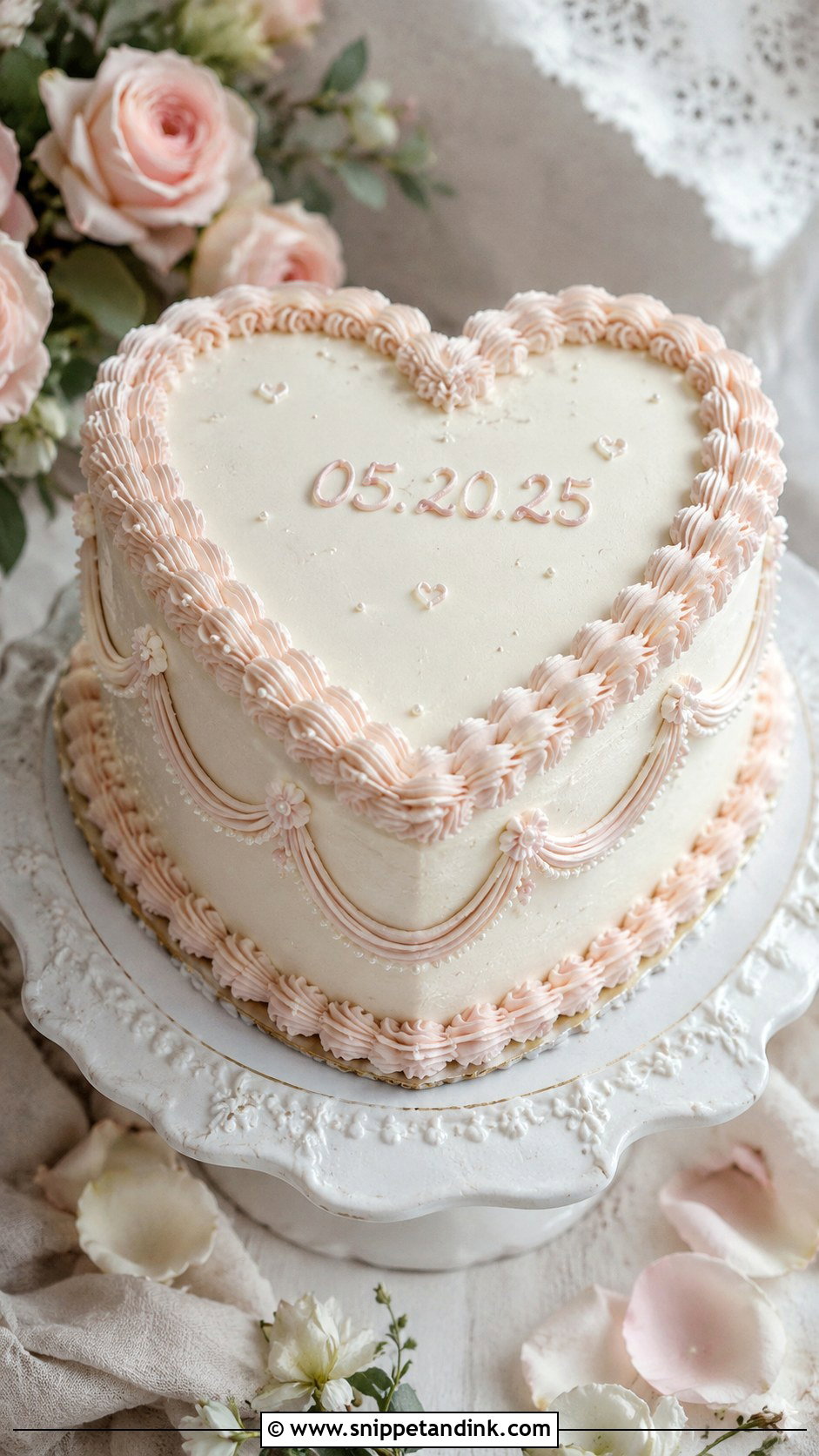 Half Kg Heart Wedding Cake - Snippet and Ink - 20 Half Kg Cake Designs for Wedding
