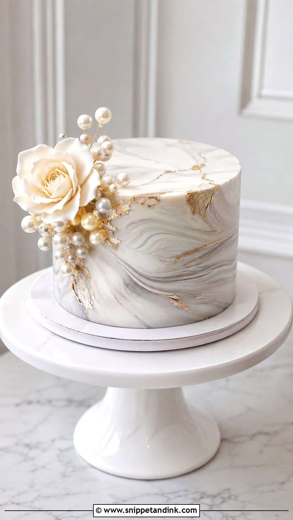 Half Kg Marble Wedding Cake - Snippet and Ink - 20 Half Kg Cake Designs for Wedding