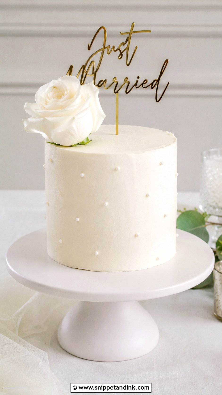 Half Kg Minimal Wedding Cake - Snippet and Ink - 20 Half Kg Cake Designs for Wedding