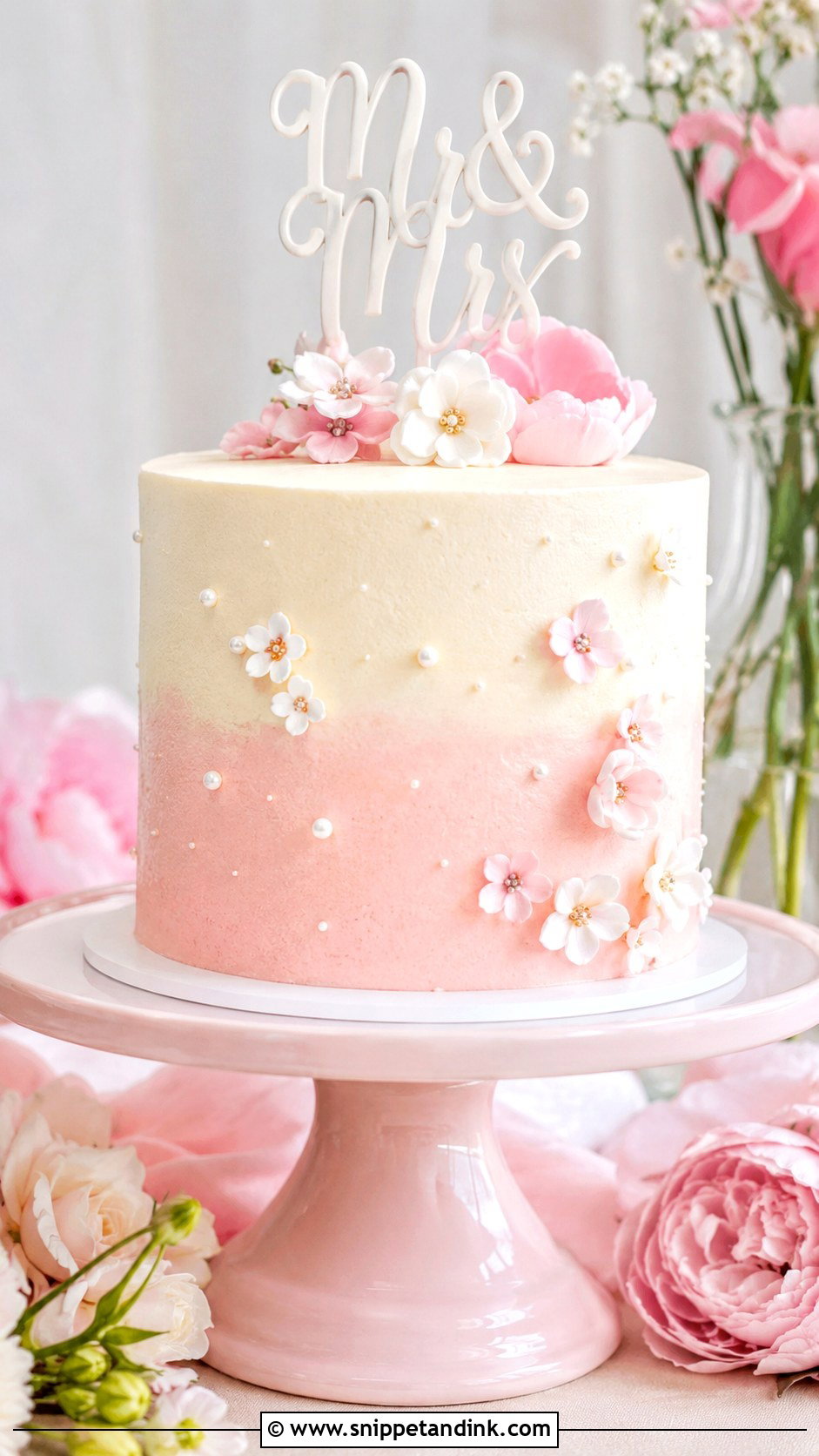 Half Kg Ombre Wedding Cake - Snippet and Ink - 20 Half Kg Cake Designs for Wedding