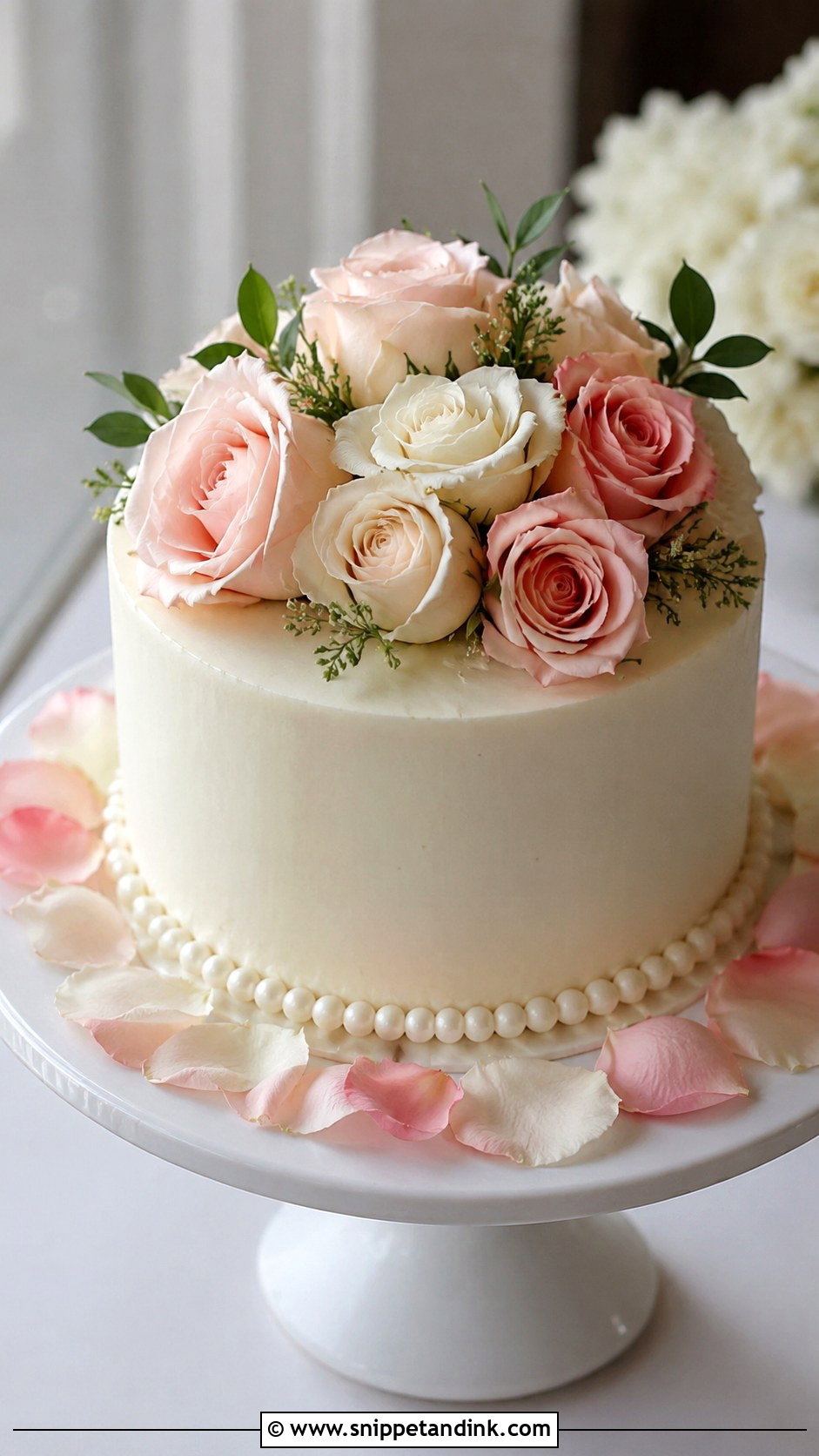 Half Kg Rose Wedding Cake - Snippet and Ink - 20 Half Kg Cake Designs for Wedding
