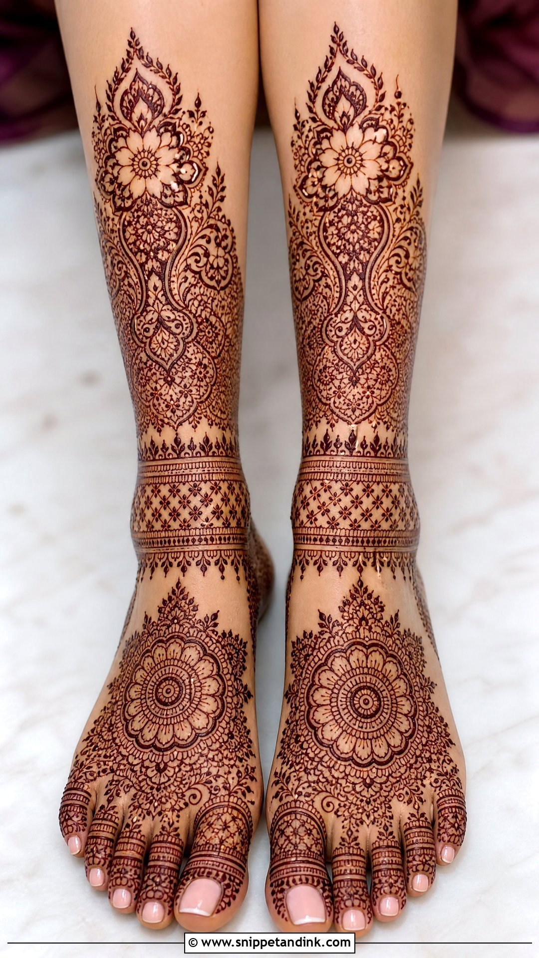 Half Leg Bridal Mehndi Design - Snippet and Ink - 25 Bridal Leg Mehendi Mehndi Design Ideas