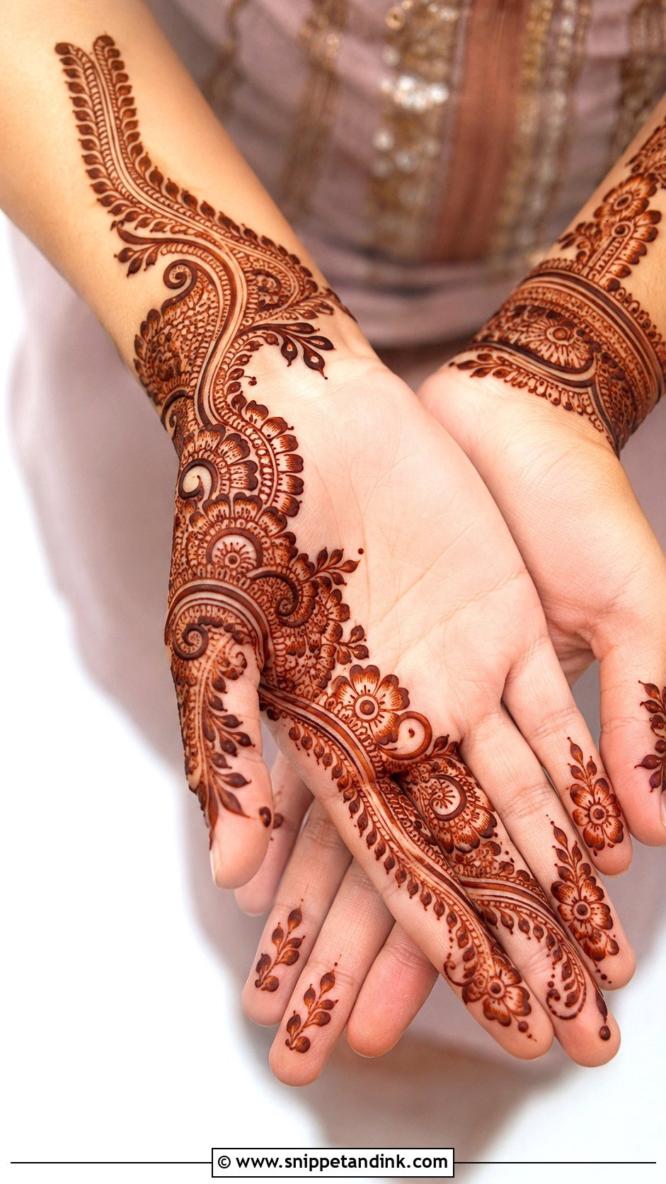 Half Palm Mehndi Design - Snippet and Ink - 35 Unique Palm Mehndi Design Ideas