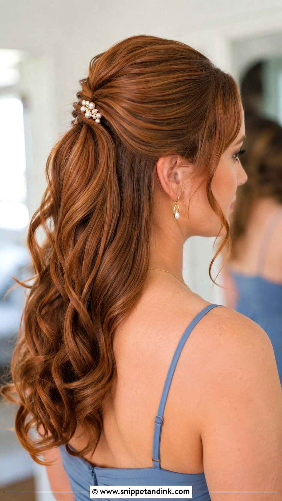 Half Pony Wedding Hairstyle For Bridesmaids - Snippet and Ink - 20 Half Pony Hairstyles for Wedding