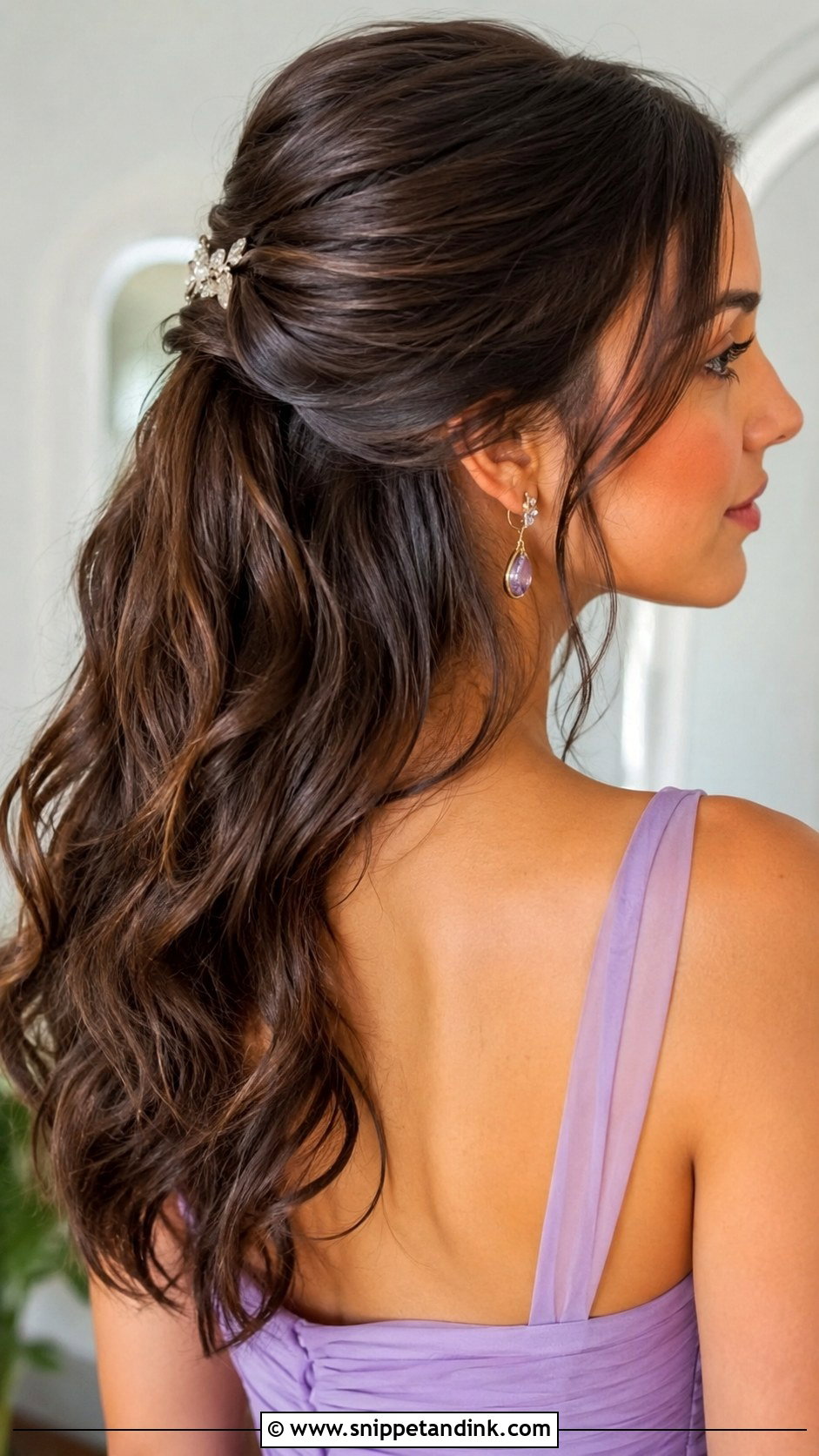 Half Pony Wedding Hairstyle For Guests - Snippet and Ink - 20 Half Pony Hairstyles for Wedding