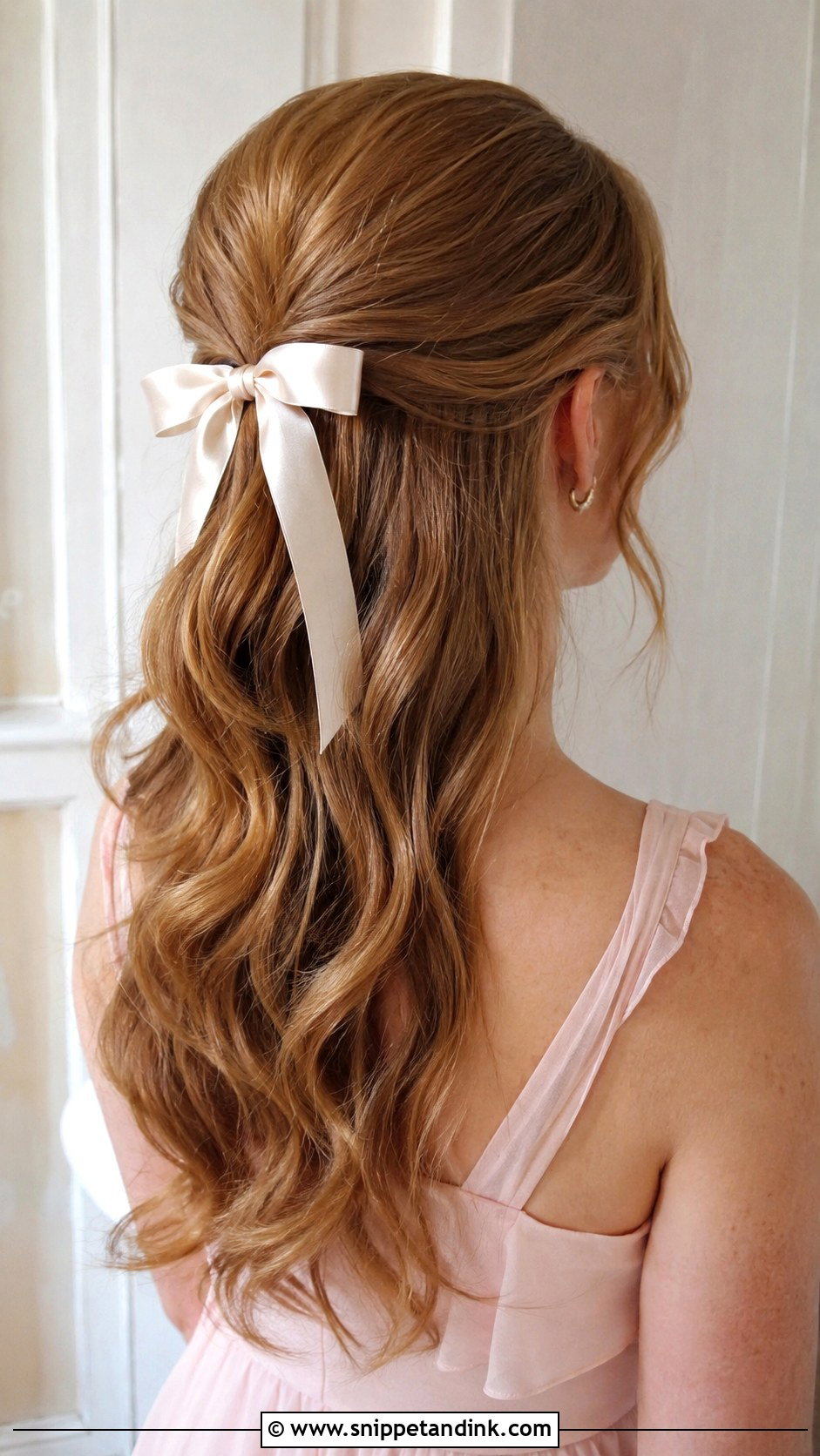 Half Pony Wedding Hairstyle With Bow - Snippet and Ink - 20 Half Pony Hairstyles for Wedding
