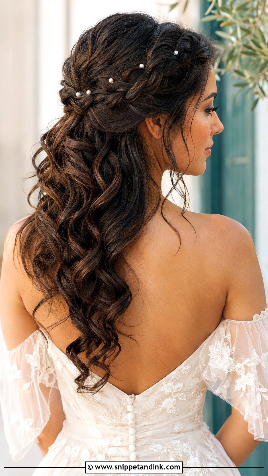 Half Pony Wedding Hairstyle With Braids - Snippet and Ink - 20 Half Pony Hairstyles for Wedding