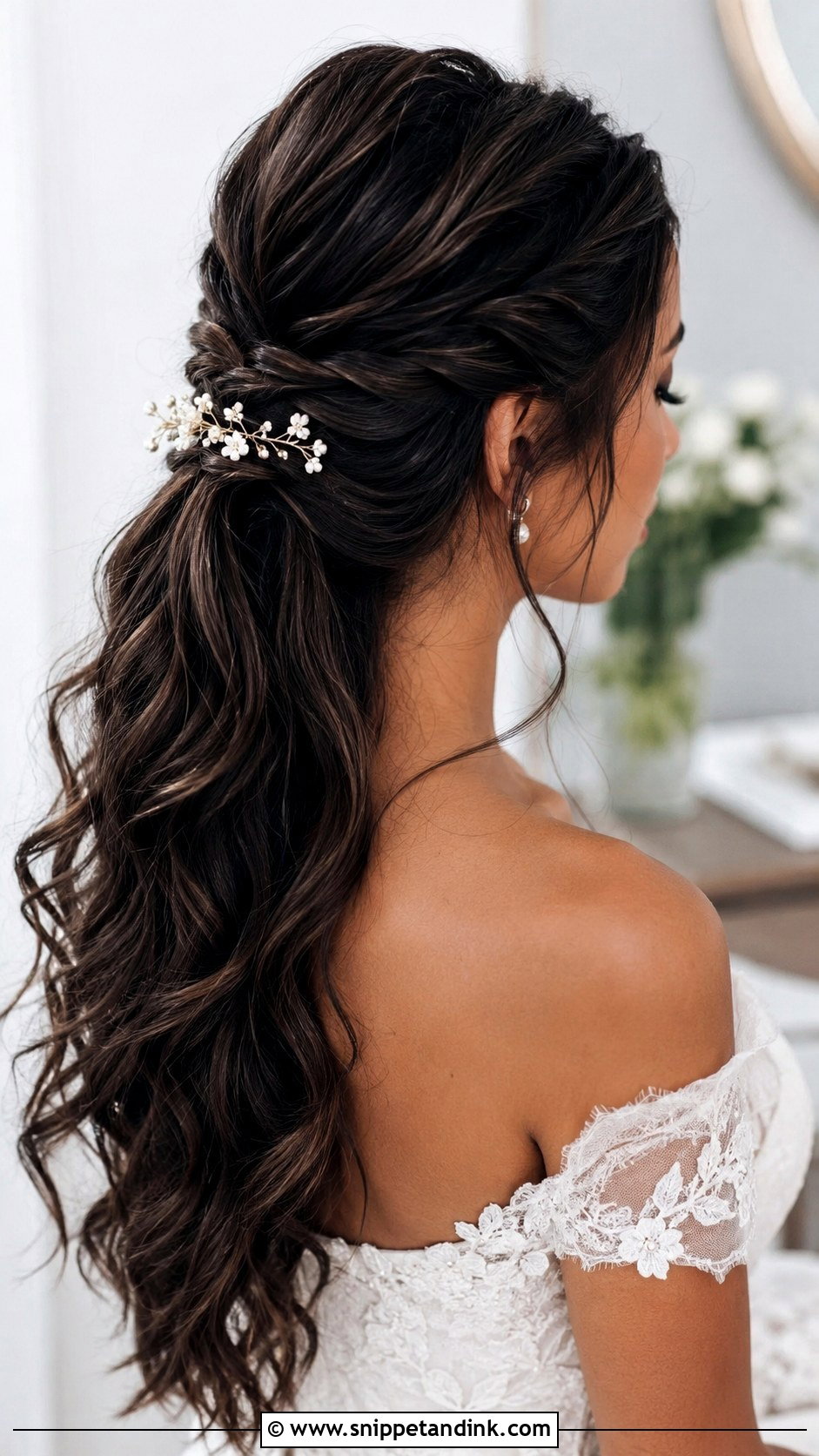 Half Pony Wedding Hairstyle With Twists - Snippet and Ink - 20 Half Pony Hairstyles for Wedding