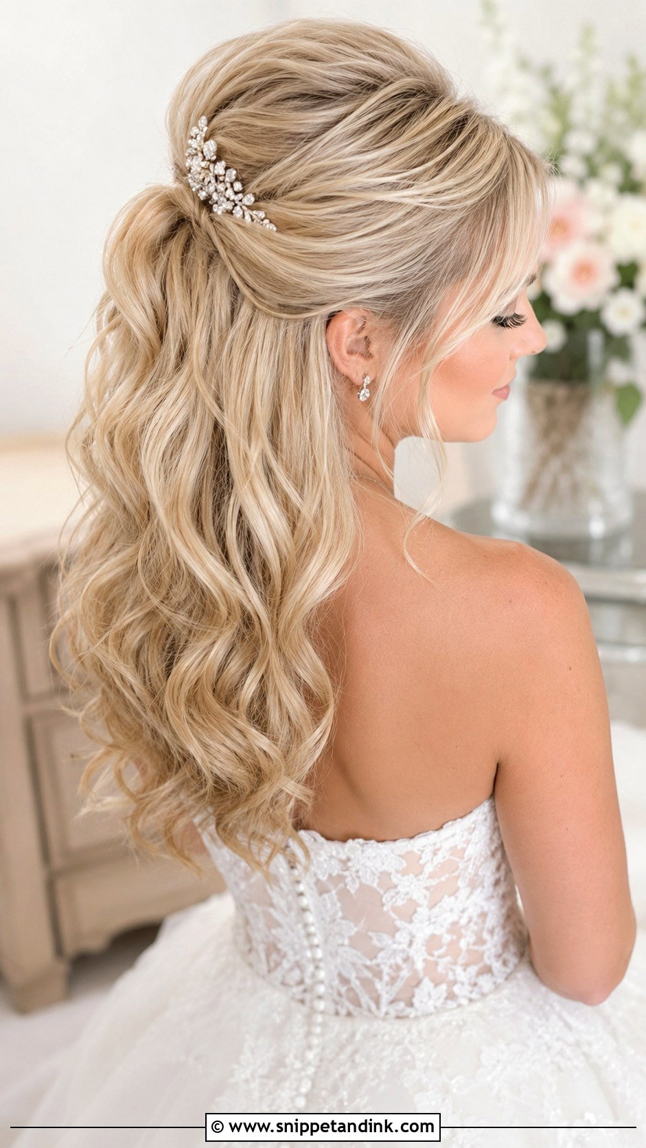 Half Pony Wedding Hairstyle With Volume - Snippet and Ink - 20 Half Pony Hairstyles for Wedding