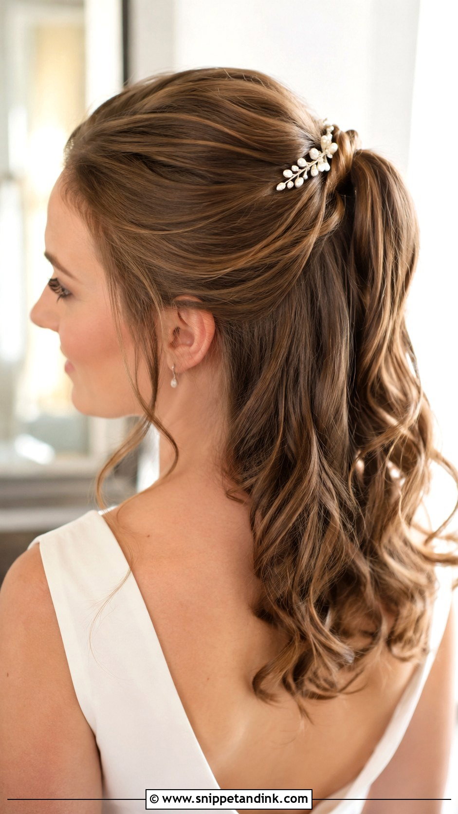 Half Pony With Curled Ends - Snippet and Ink - 25 Half Pony Wedding Hairstyles