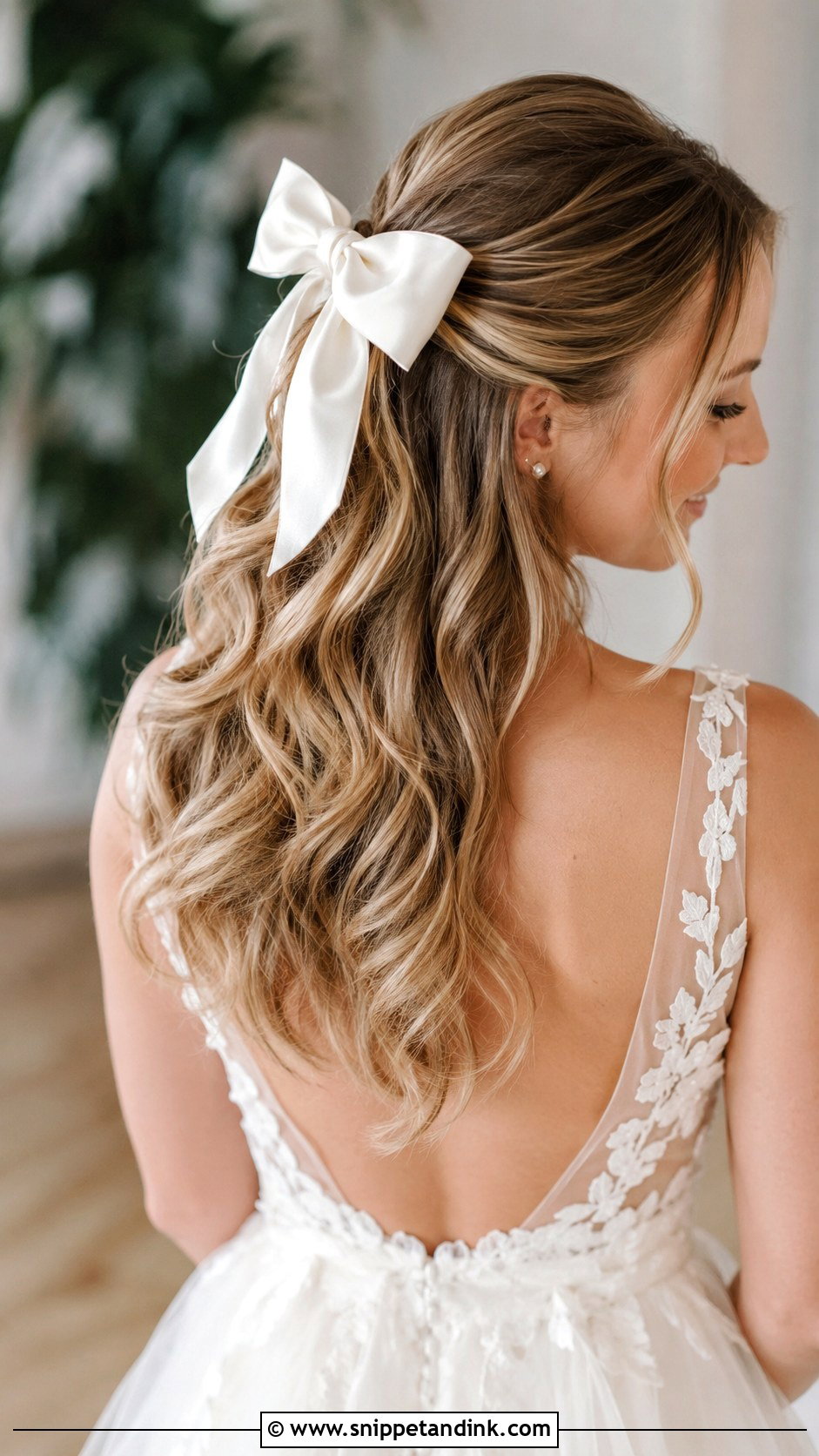 Half Pony With Hair Bow - Snippet and Ink - 25 Half Pony Wedding Hairstyles