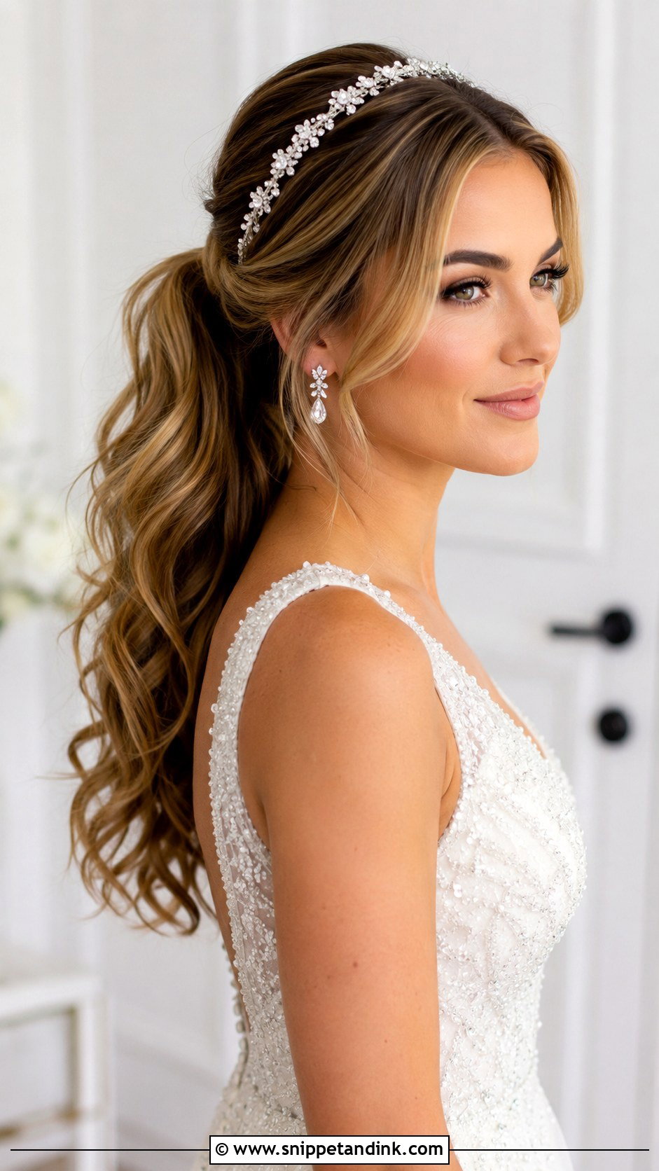 Half Pony With Headband - Snippet and Ink - 25 Half Pony Wedding Hairstyles