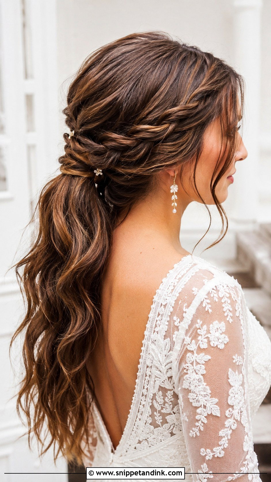 Half Pony With Rope Braid - Snippet and Ink - 25 Half Pony Wedding Hairstyles