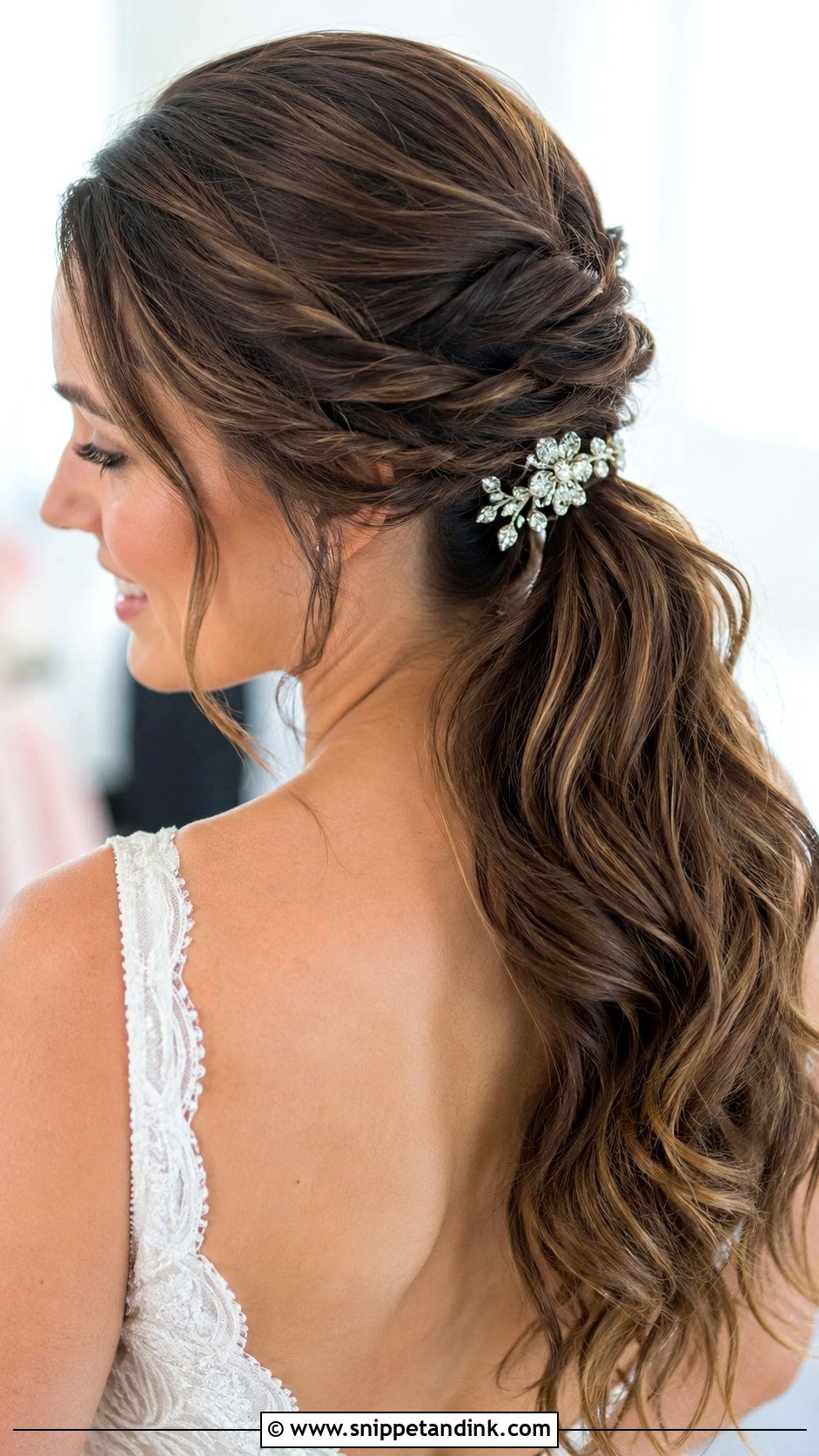 Half Pony With Twisted Sides - Snippet and Ink - 25 Half Pony Wedding Hairstyles