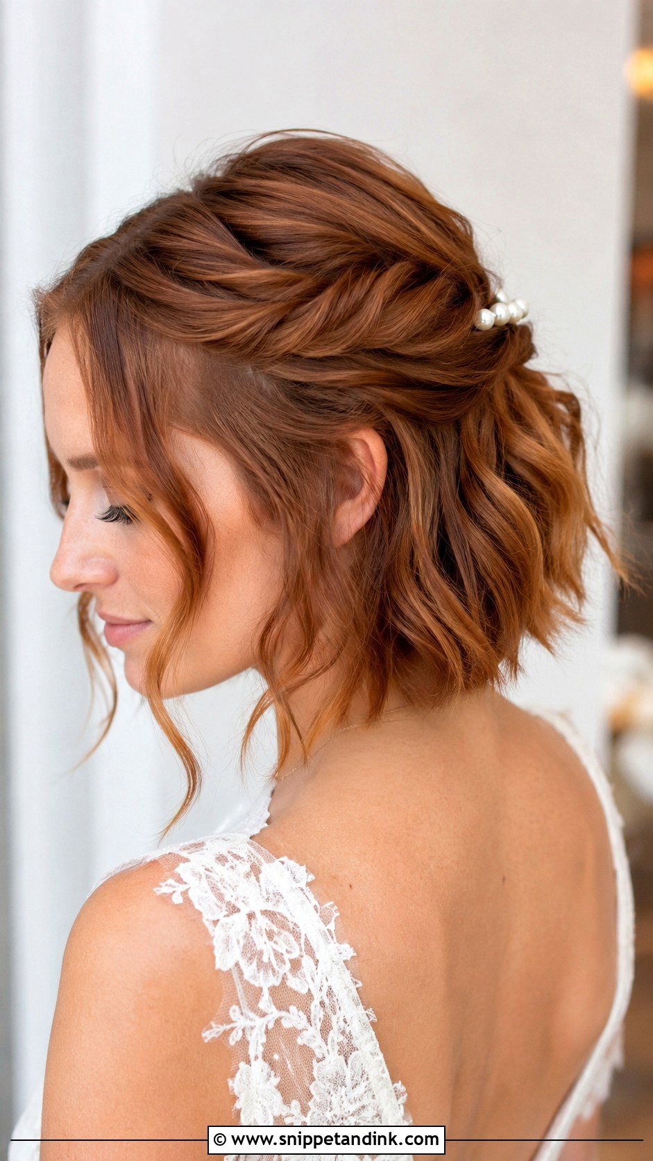 Half Up Bob Wedding Hair - Snippet and Ink - 15 Wedding Hair for Bob Haircut Ideas