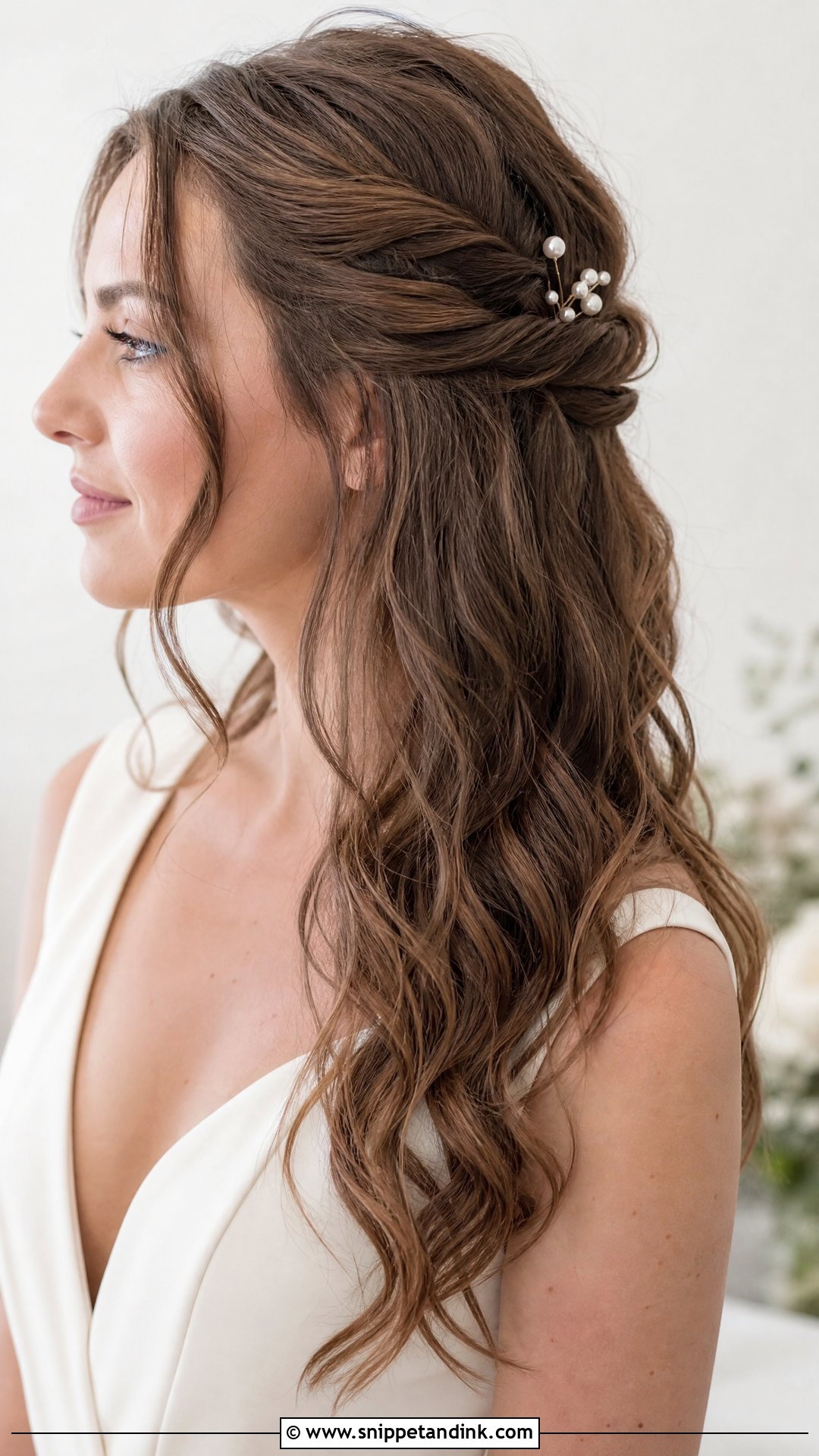 Half Up Boho Bridal Hair - Snippet and Ink - 15 Boho Bridal Hairstyles