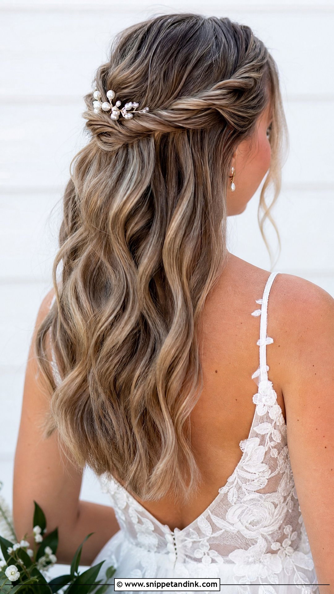 Half Up Boho Style With Twisted Rope Braid - Snippet and Ink - 25 Boho Half-Up Bridal Hair Ideas