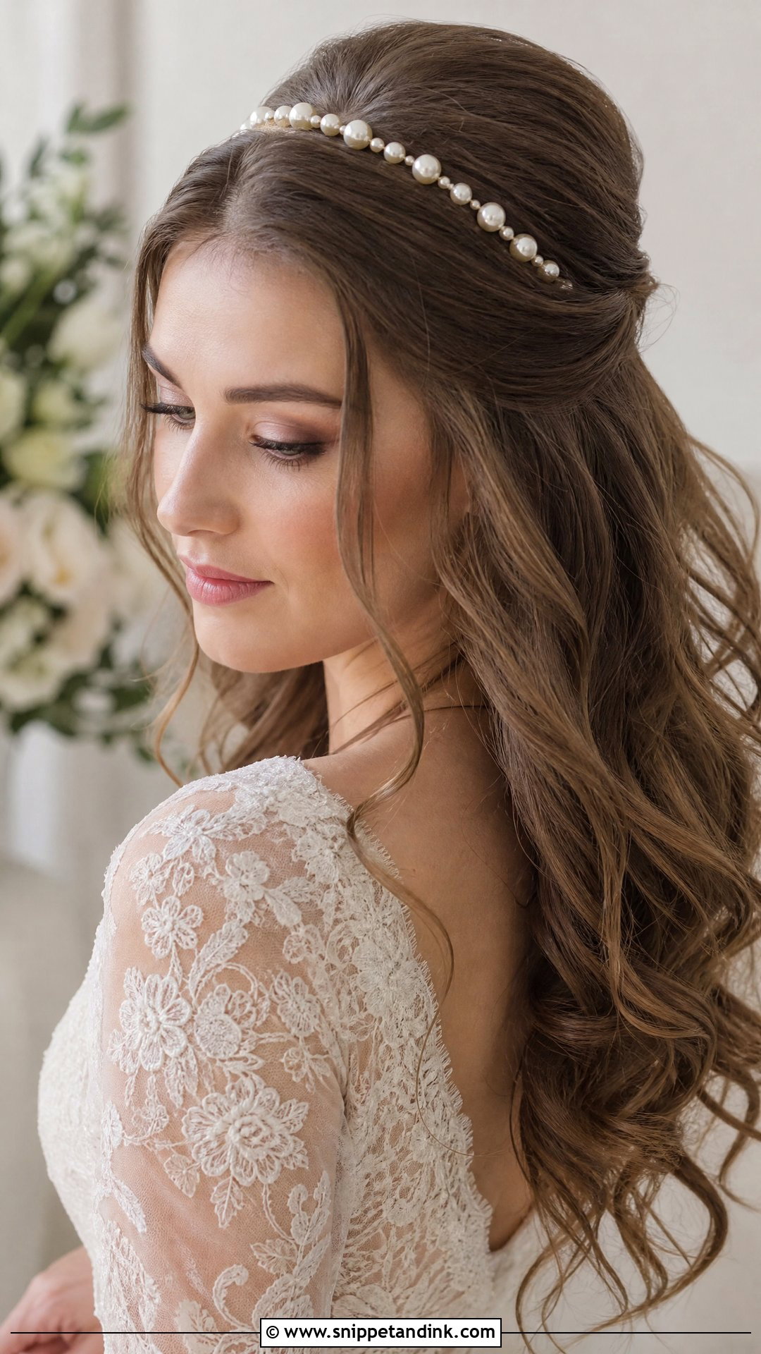 Half Up Bouffant With Headband - Snippet and Ink - 25 60s Wedding Hair Ideas