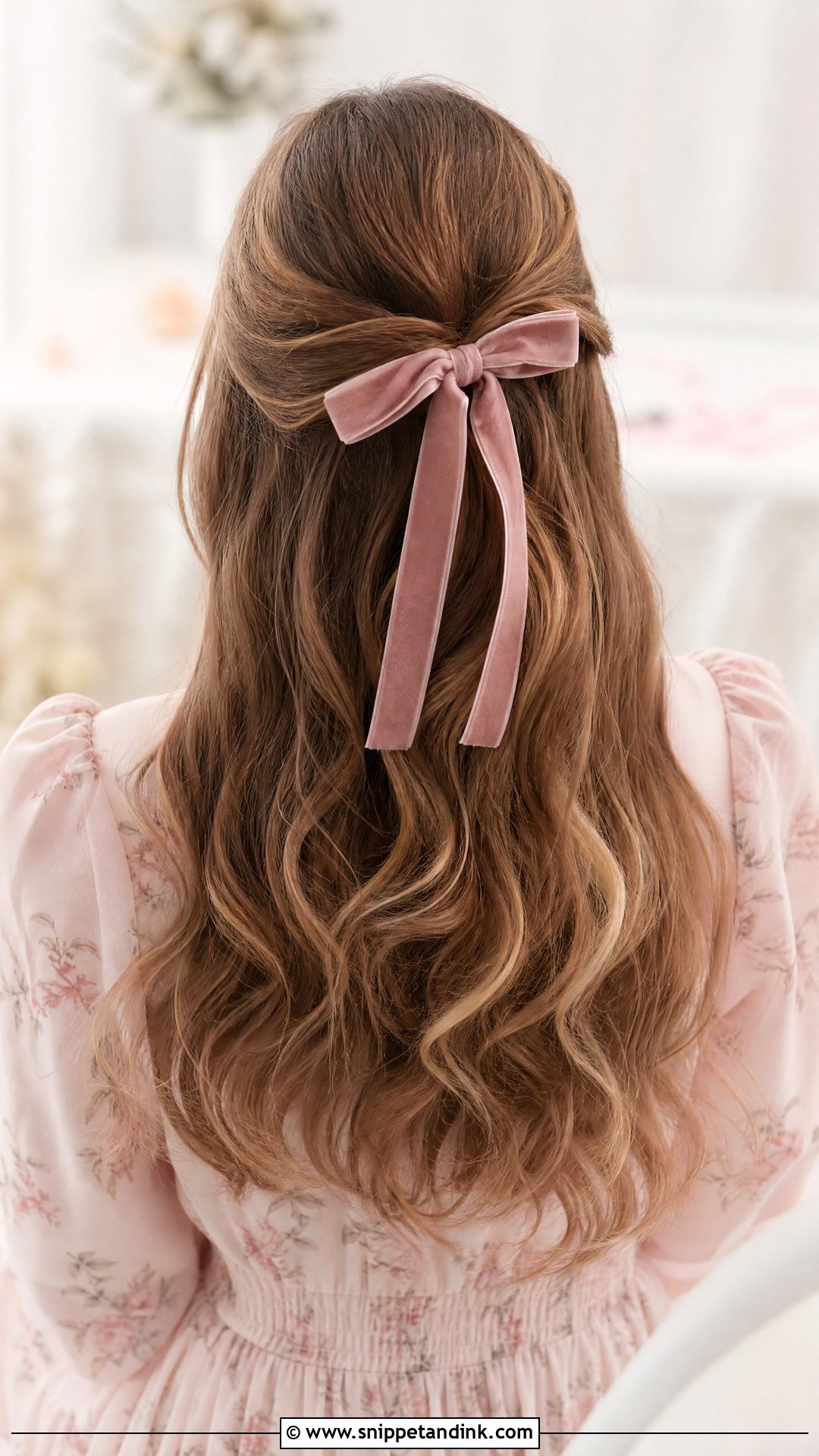 Half Up Bow - Snippet and Ink - 30 Easy Wedding Guest Hairstyles