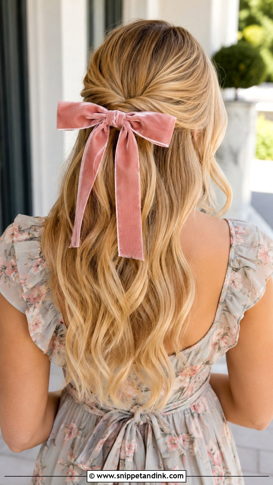 Half Up Bow - Snippet and Ink - 20 Bridal Guest Hairstyles