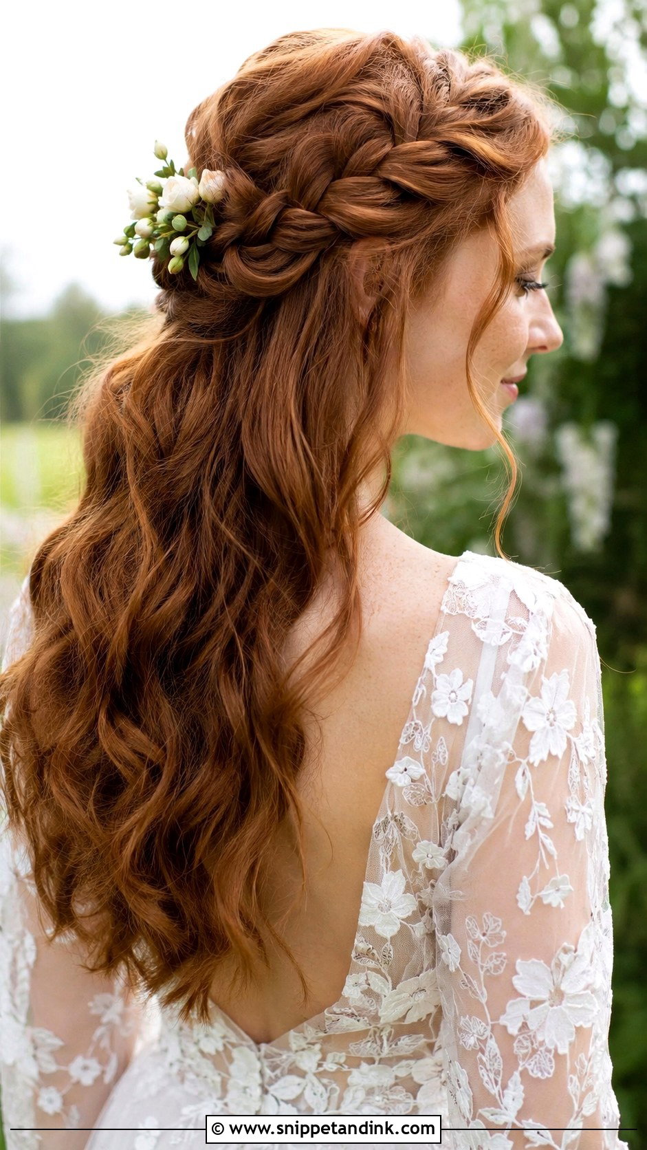 Half Up Braid Wedding Hairstyle - Snippet and Ink - 25 Simple Hairstyle for Wedding Ideas