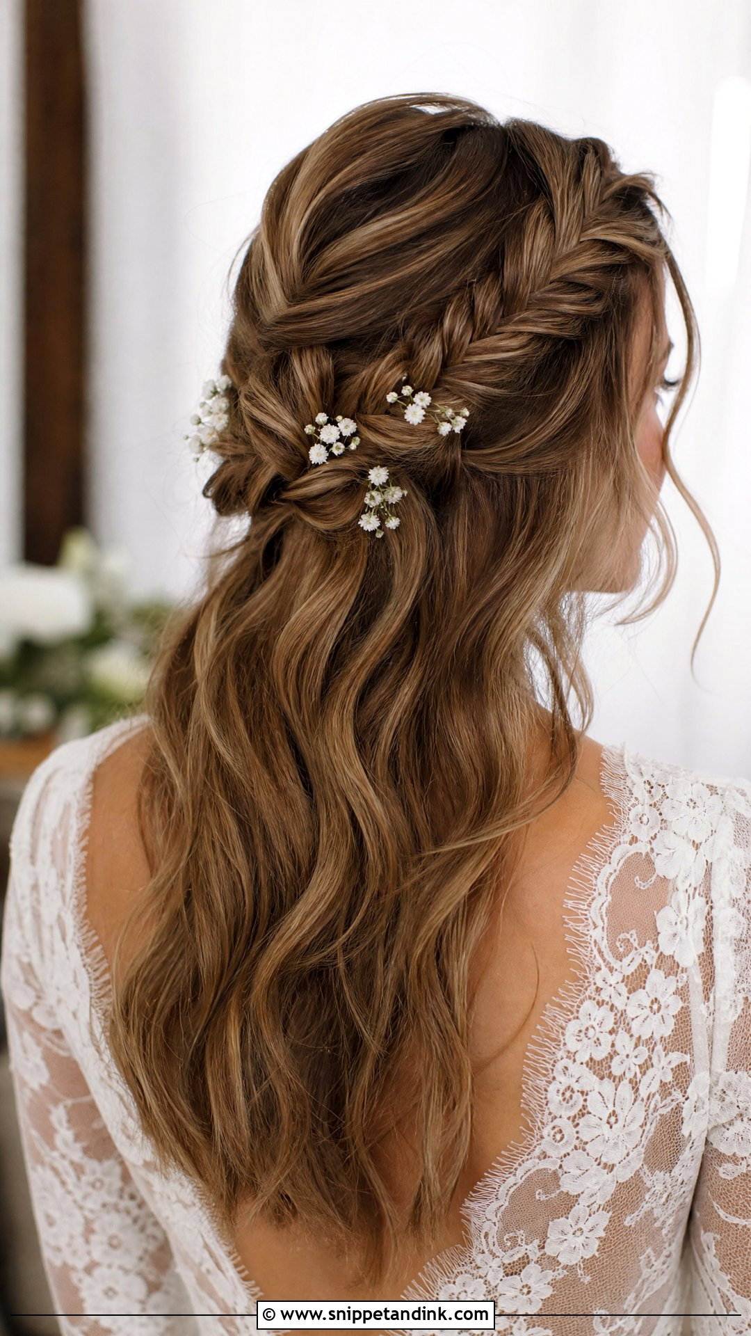 Half Up Braided Bridal Hair - Snippet and Ink - 20 Soft Bridal Hair Ideas