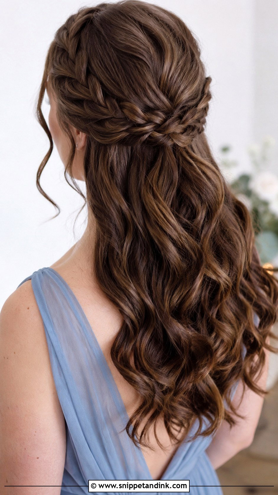 Half Up Braided Bridesmaid Hairstyle - Snippet and Ink - 20 Bridesmaid Hairstyles with Braids